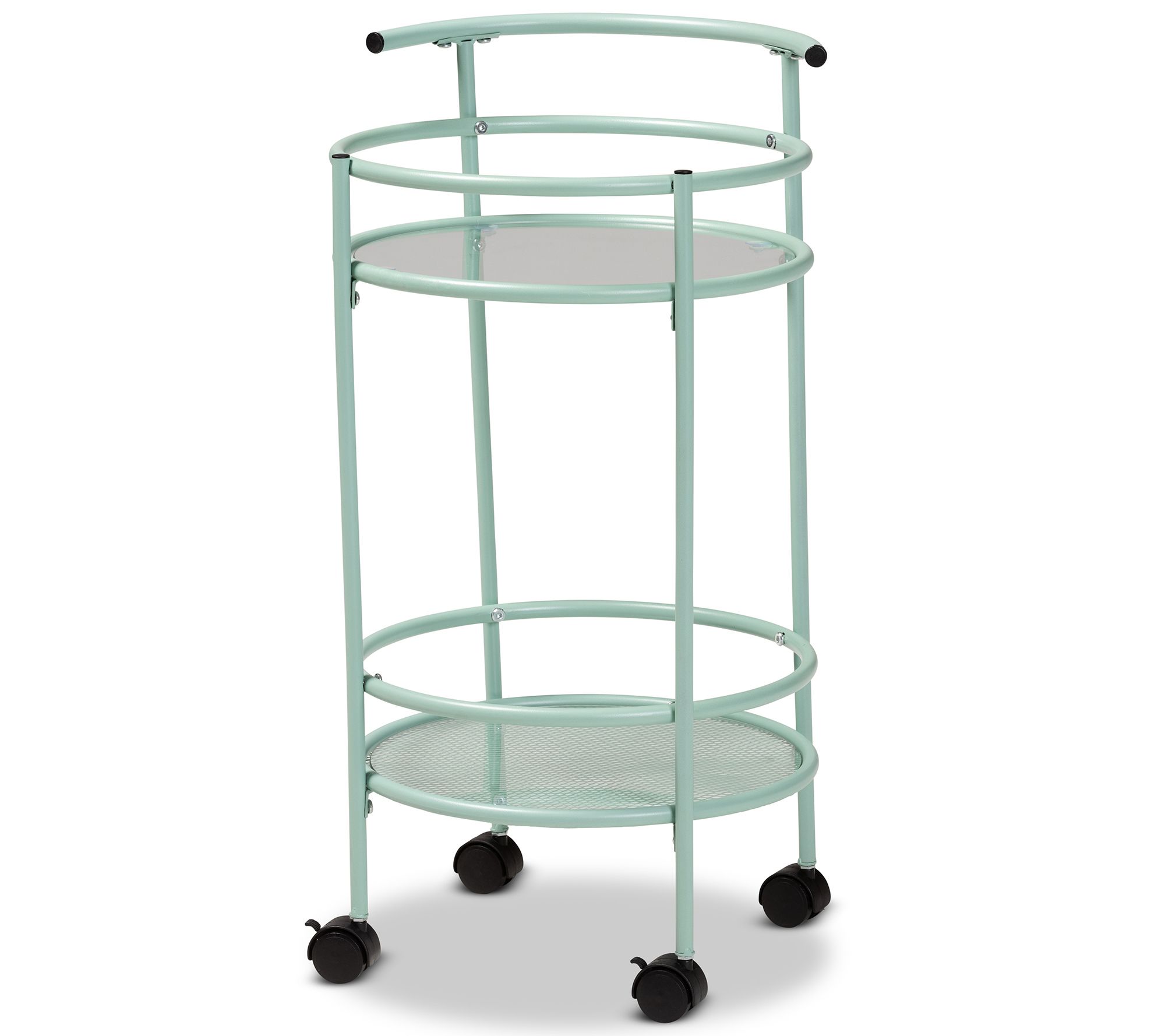 Newell Finished Metal 2-Tier Kitchen Cart