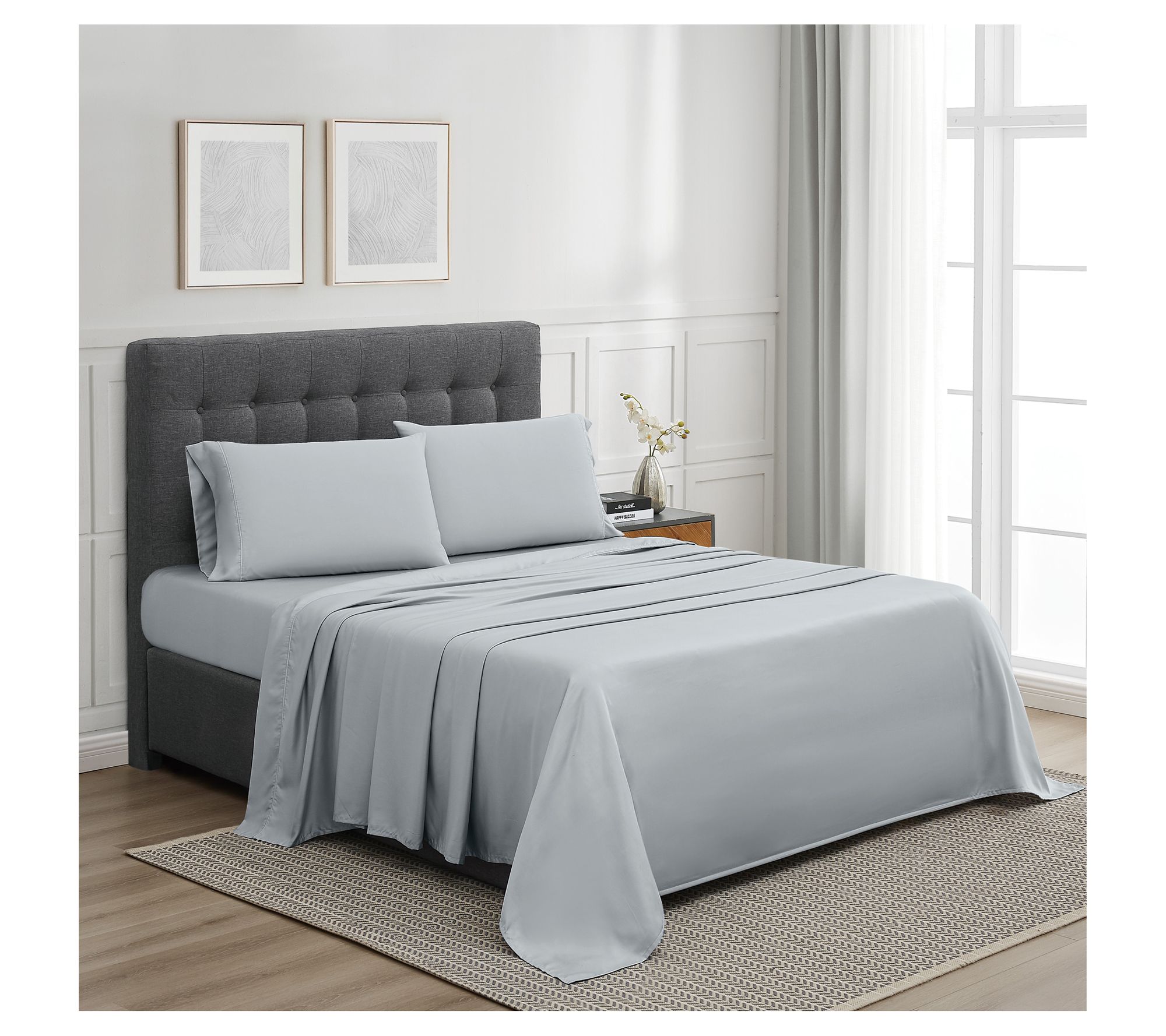 Badgley Mischka 300TC Tencel King 4-Piece SheetSet