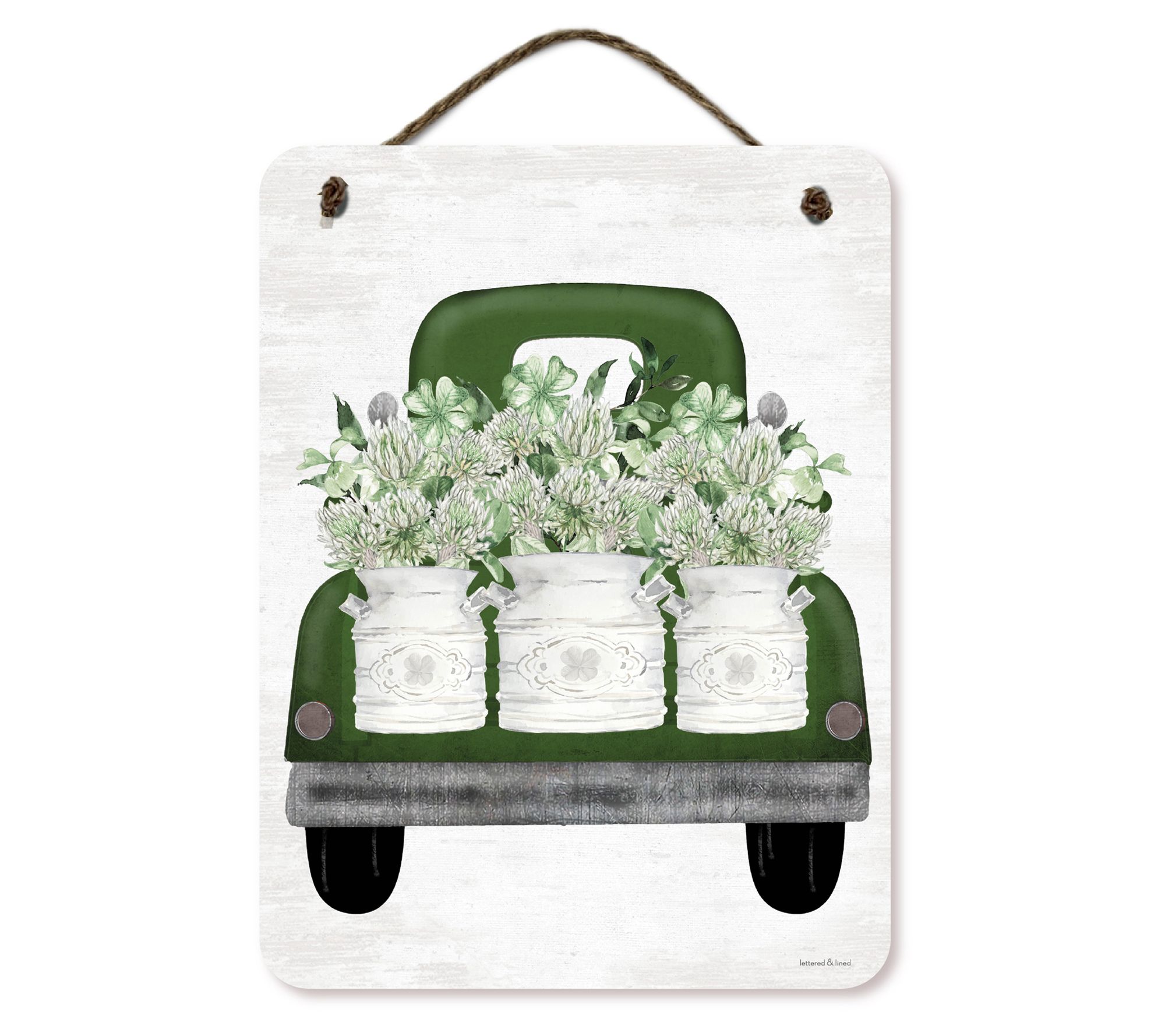 Courtside Market St. Patrick's Day Truck 12x16Hanging Sign