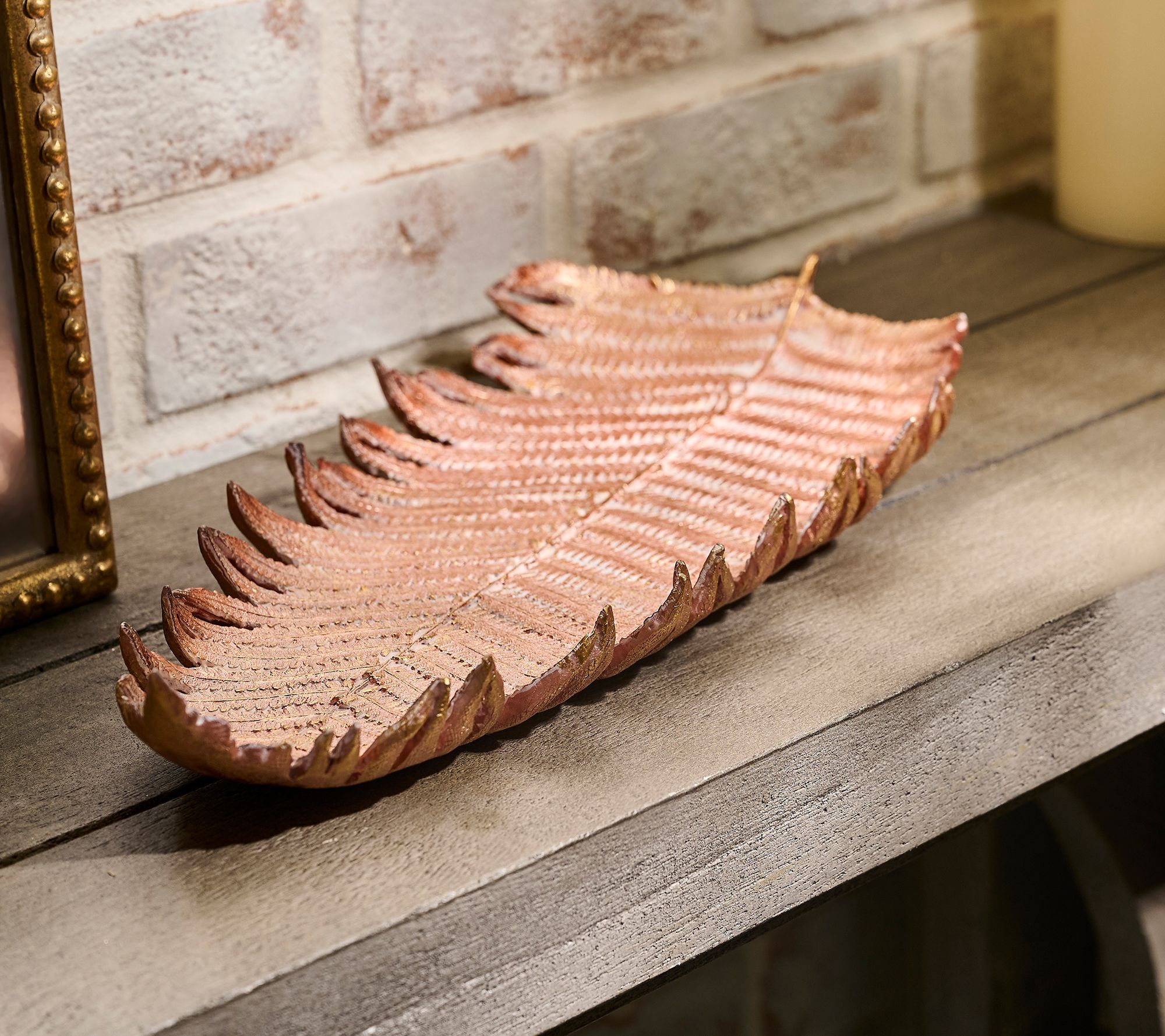 Home Reflections Decorative Leaf Tray