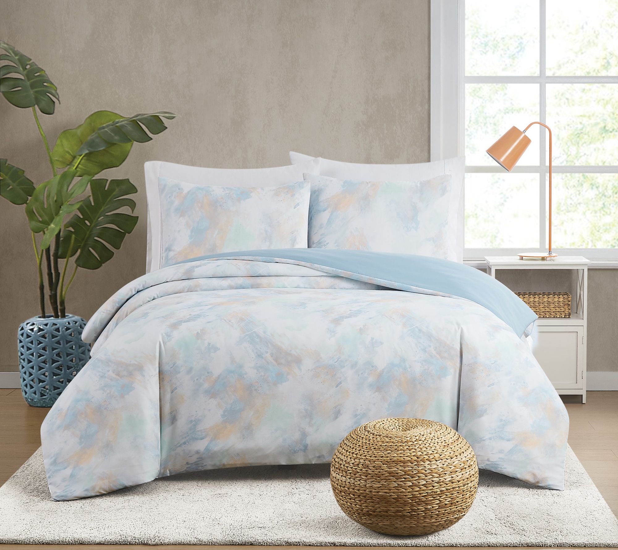 Truly Soft Hannah Watercolor King 3 Piece DuvetCover Set