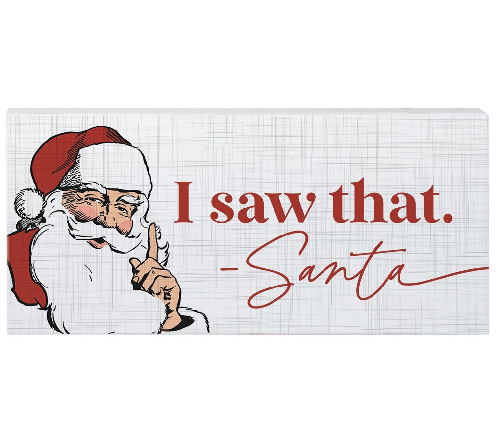 Sincere Surroundings 12" I Saw That Santa Inspire Board