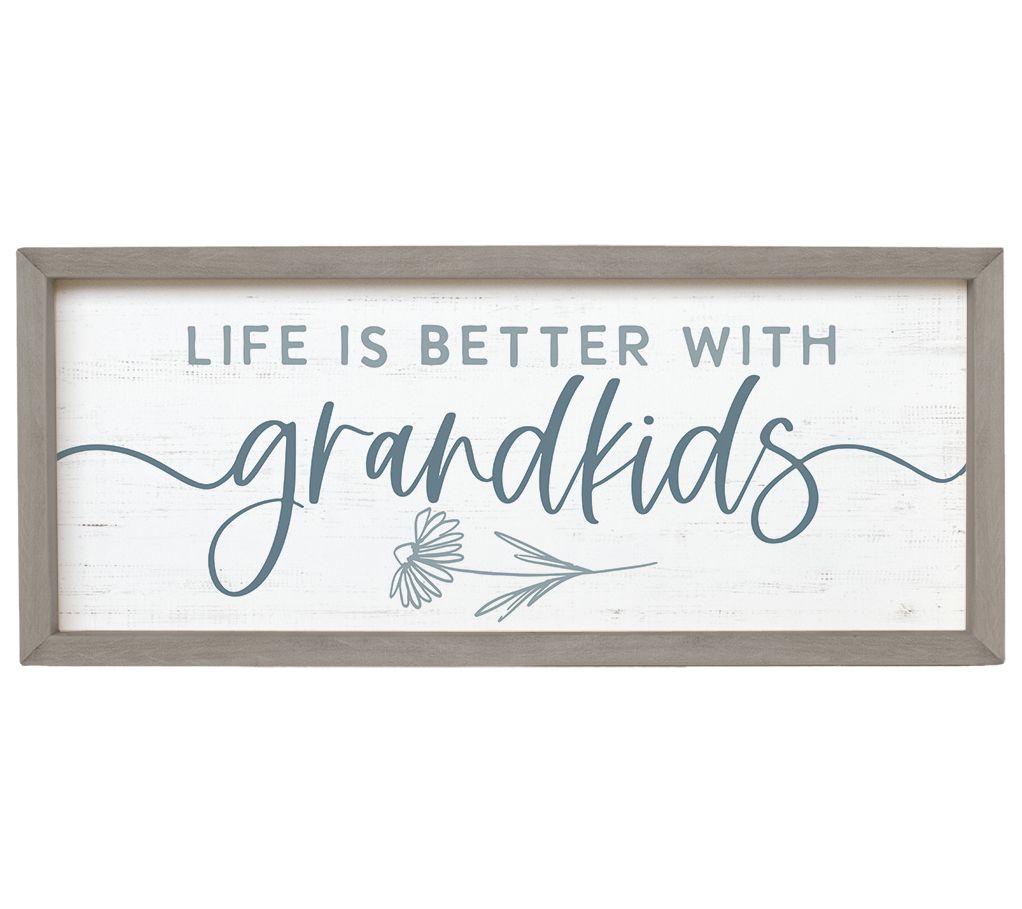 Sincere Surroundings 24" Life Better Grandkidsramed Art