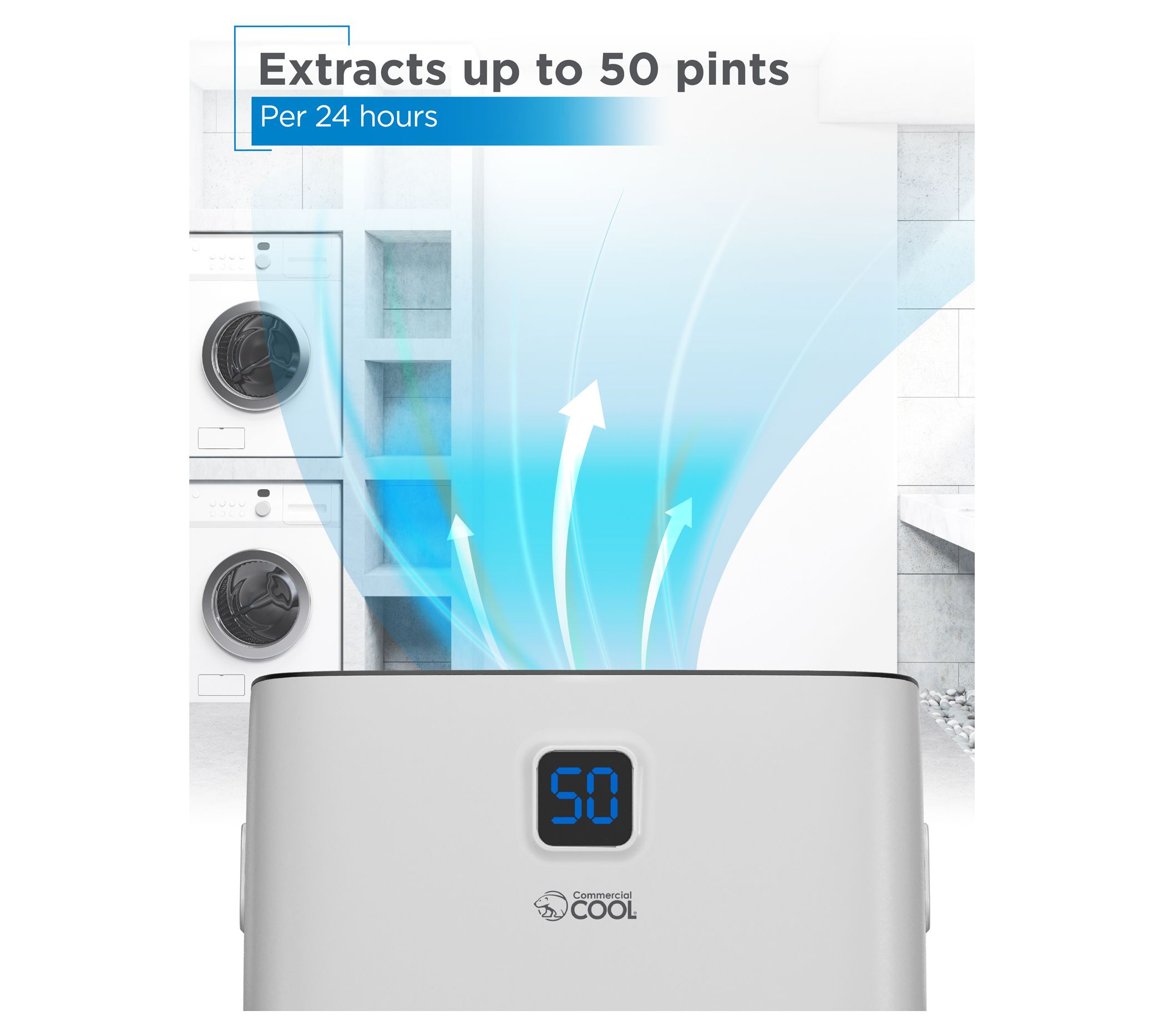 COMMERCIAL COOL 50pt Console Dehumidifier