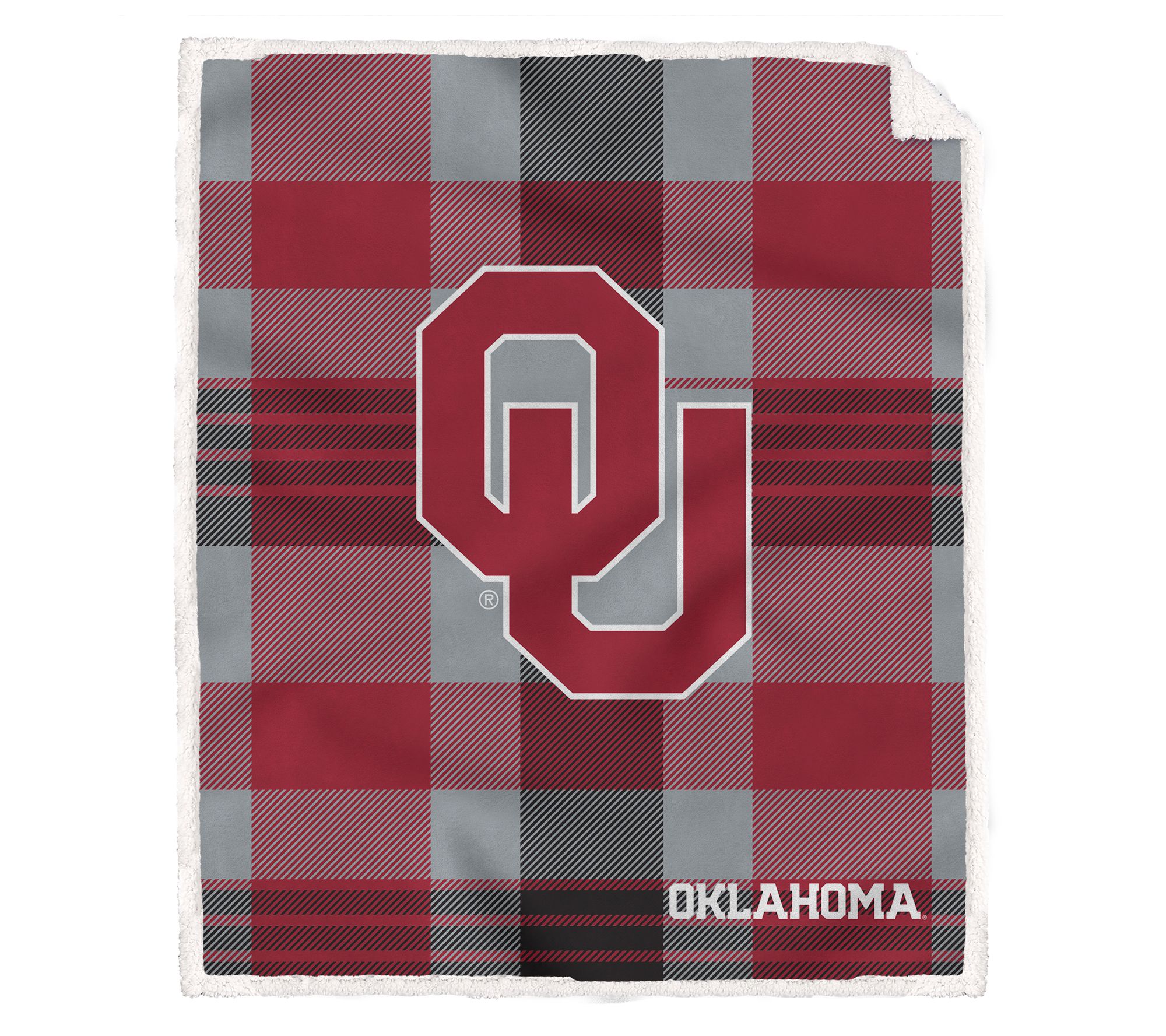 Pegasus Sports NCAA Plaid Steel Royal Plush Shepa Blanket