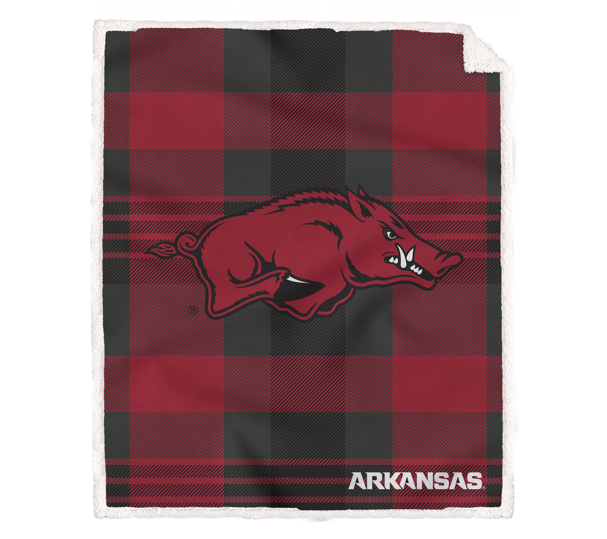 Pegasus Sports NCAA Plaid Steel Royal Plush Shepa Blanket