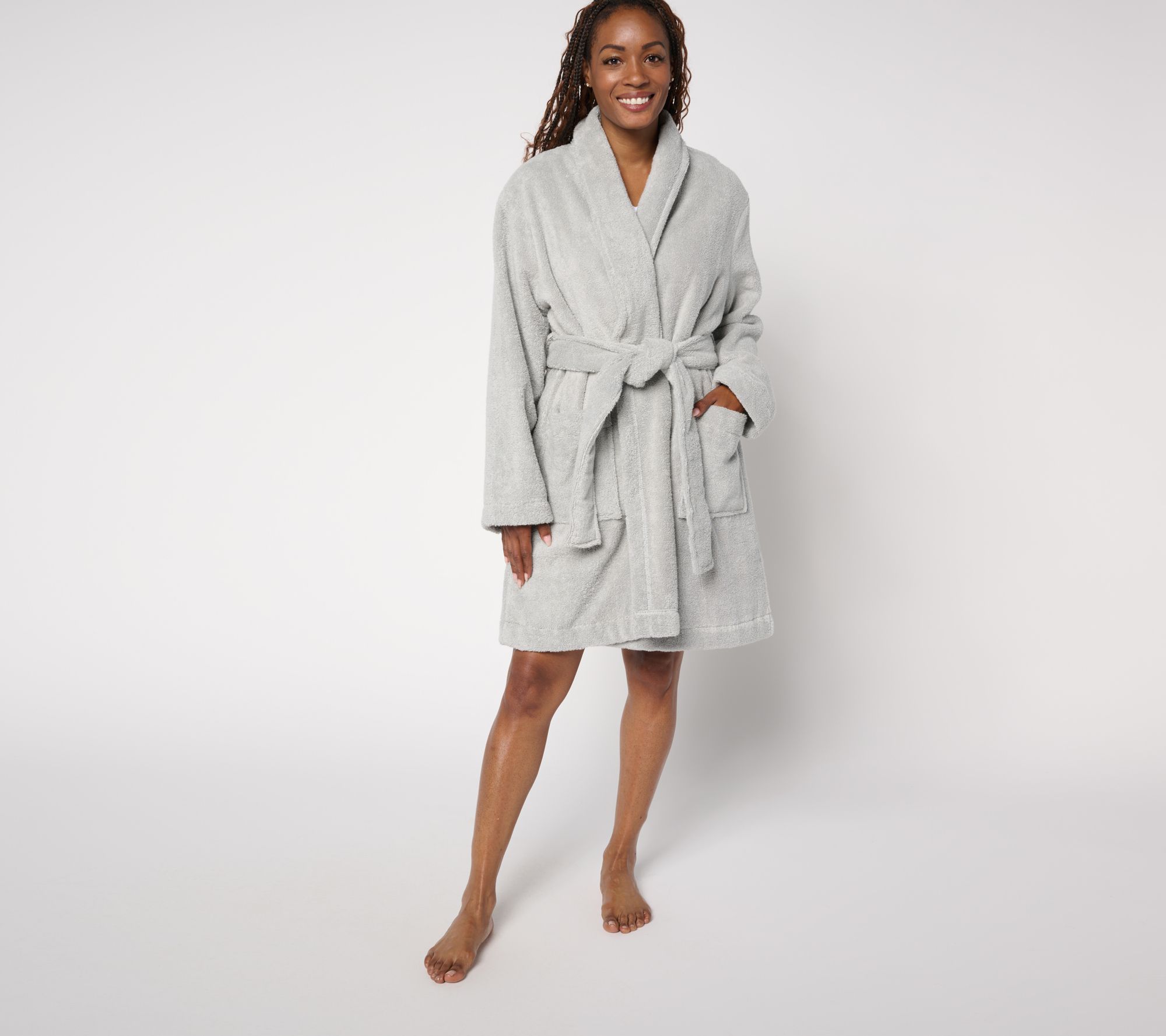 Home Reflections 100% Cotton Plush Bath Robe