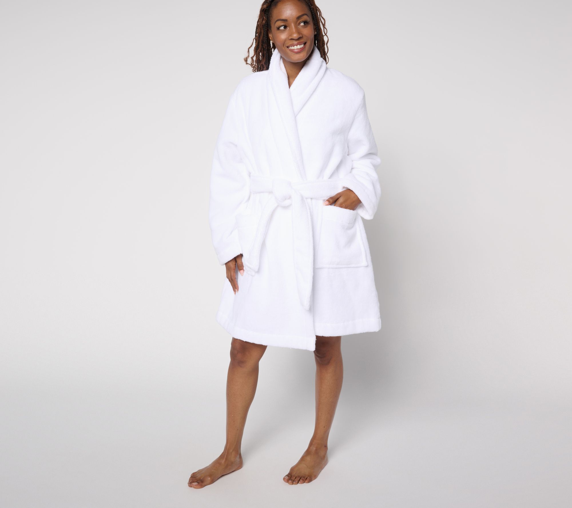 Home Reflections 100% Cotton Plush Bath Robe