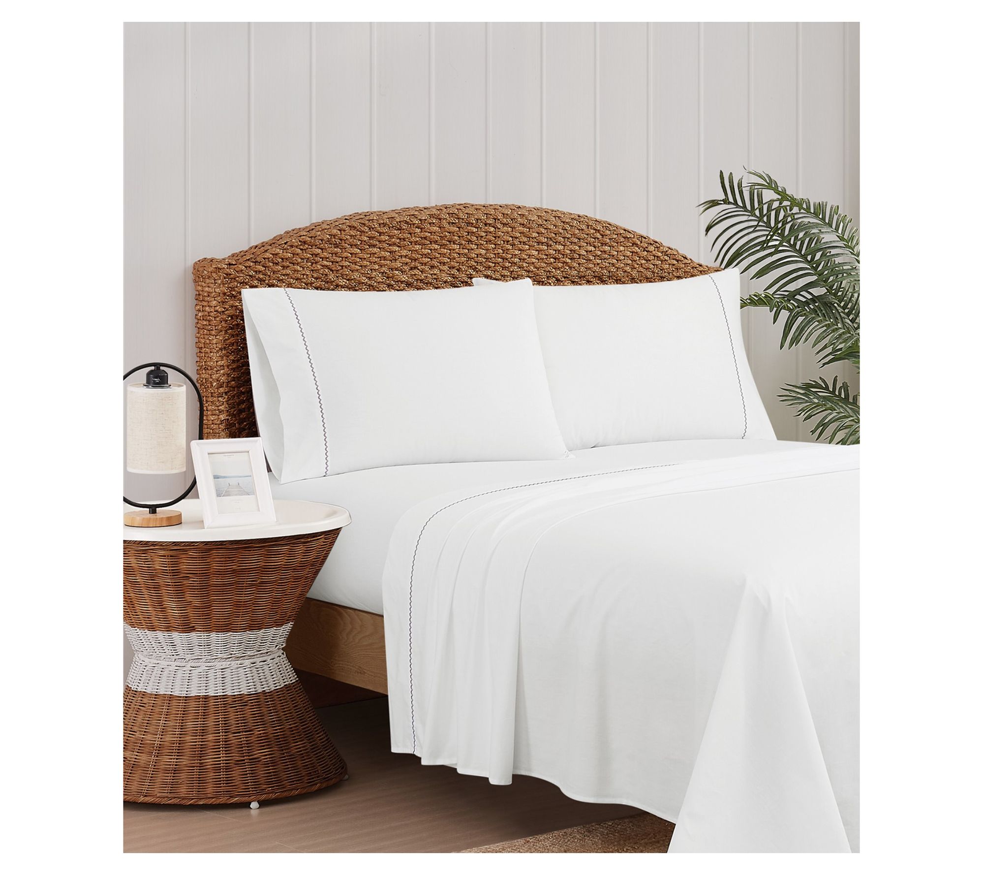 Oceanfront Resort Solid Percale 5 Piece Split King Sheet Set