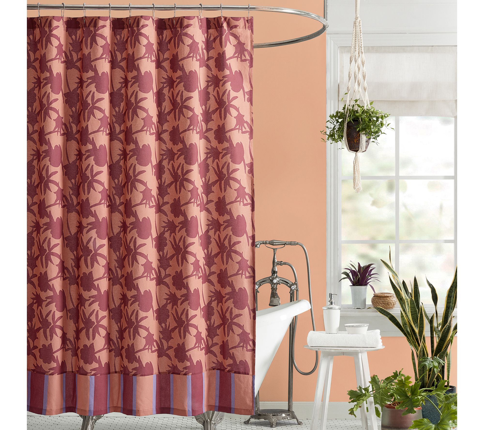 Natalia Cotton Printed Shower Curtain