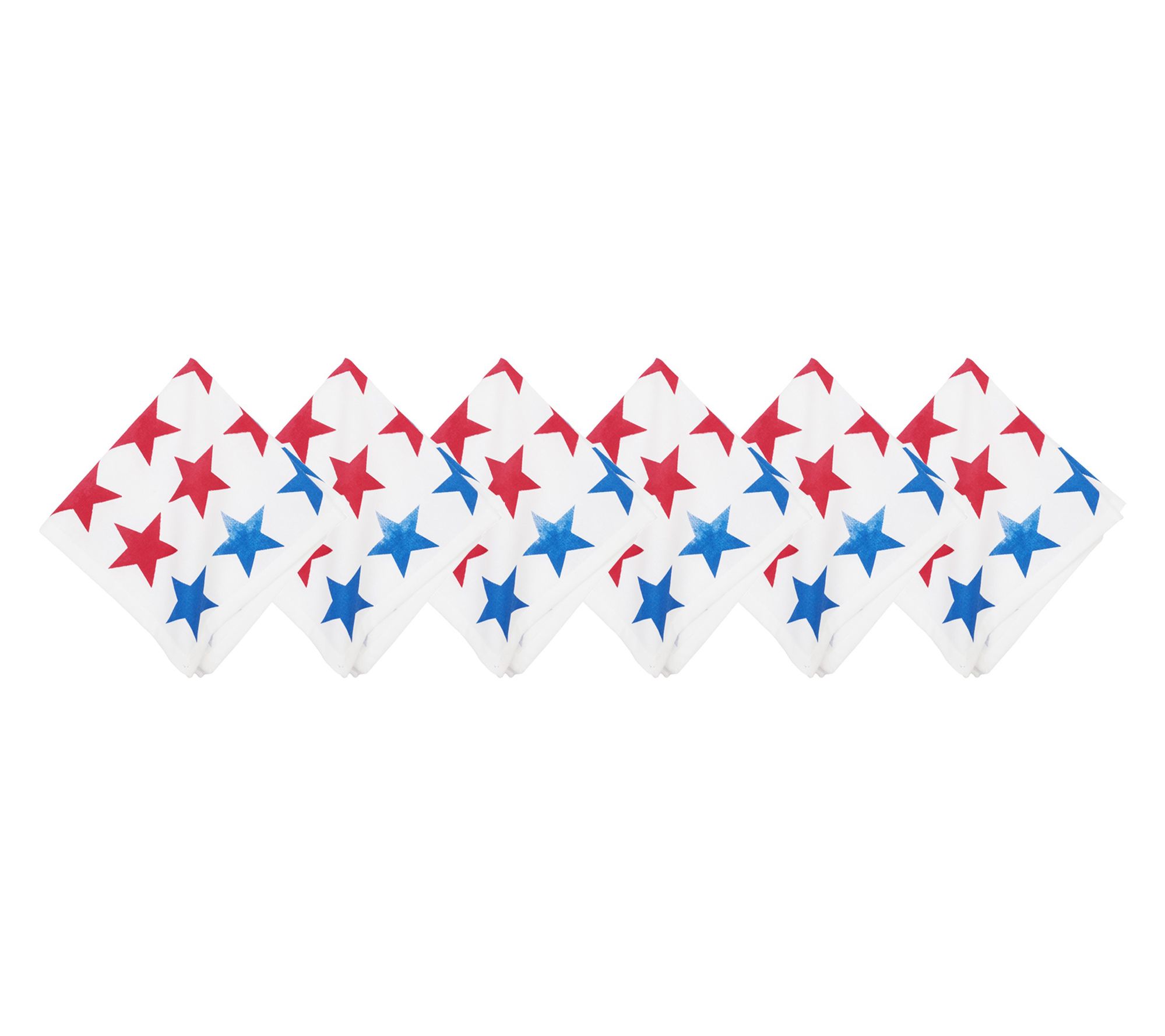Red White & Pow Napkin Set of 6 by Valerie
