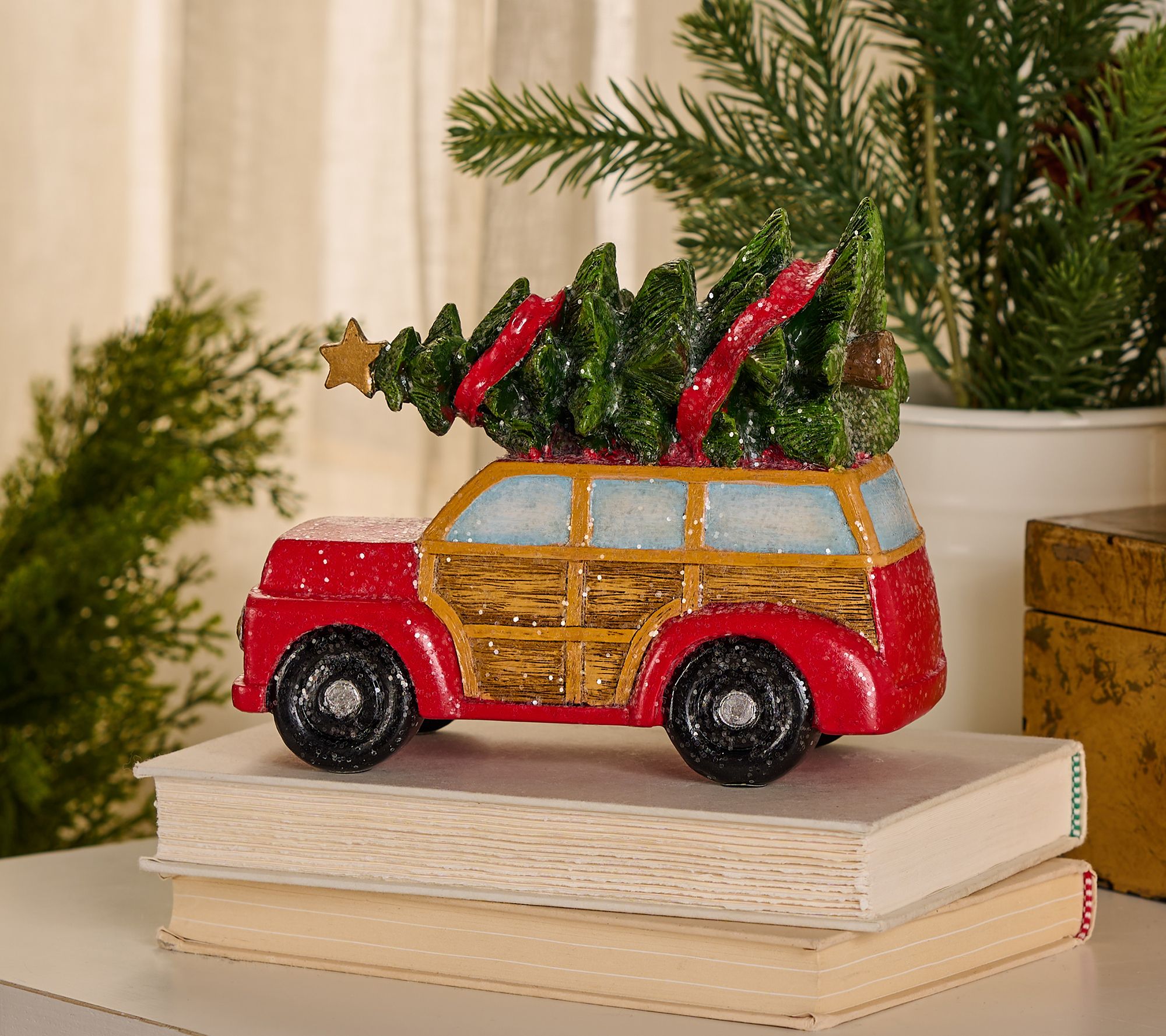 Station Wagon with Tree by Valerie