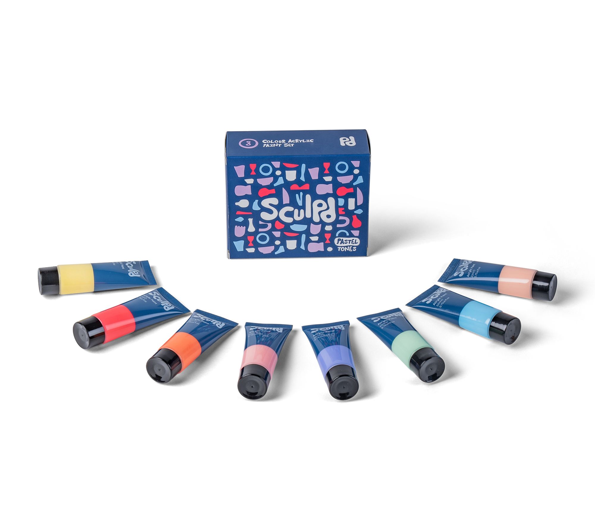 Sculpd 8-Piece Pastel Paint Set Designed For Clay