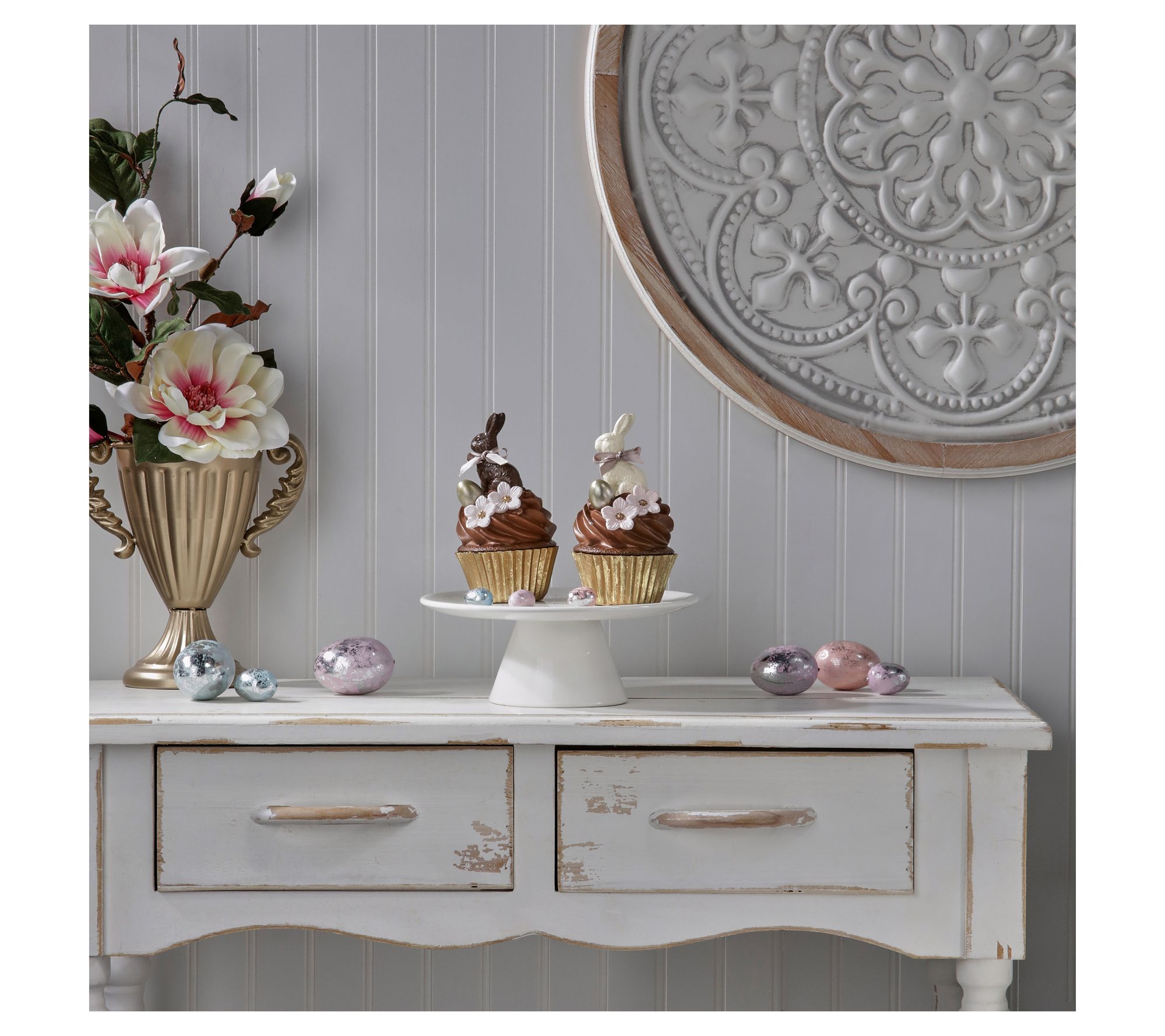 6" Bunny Cupcake Set of 2 by Valerie