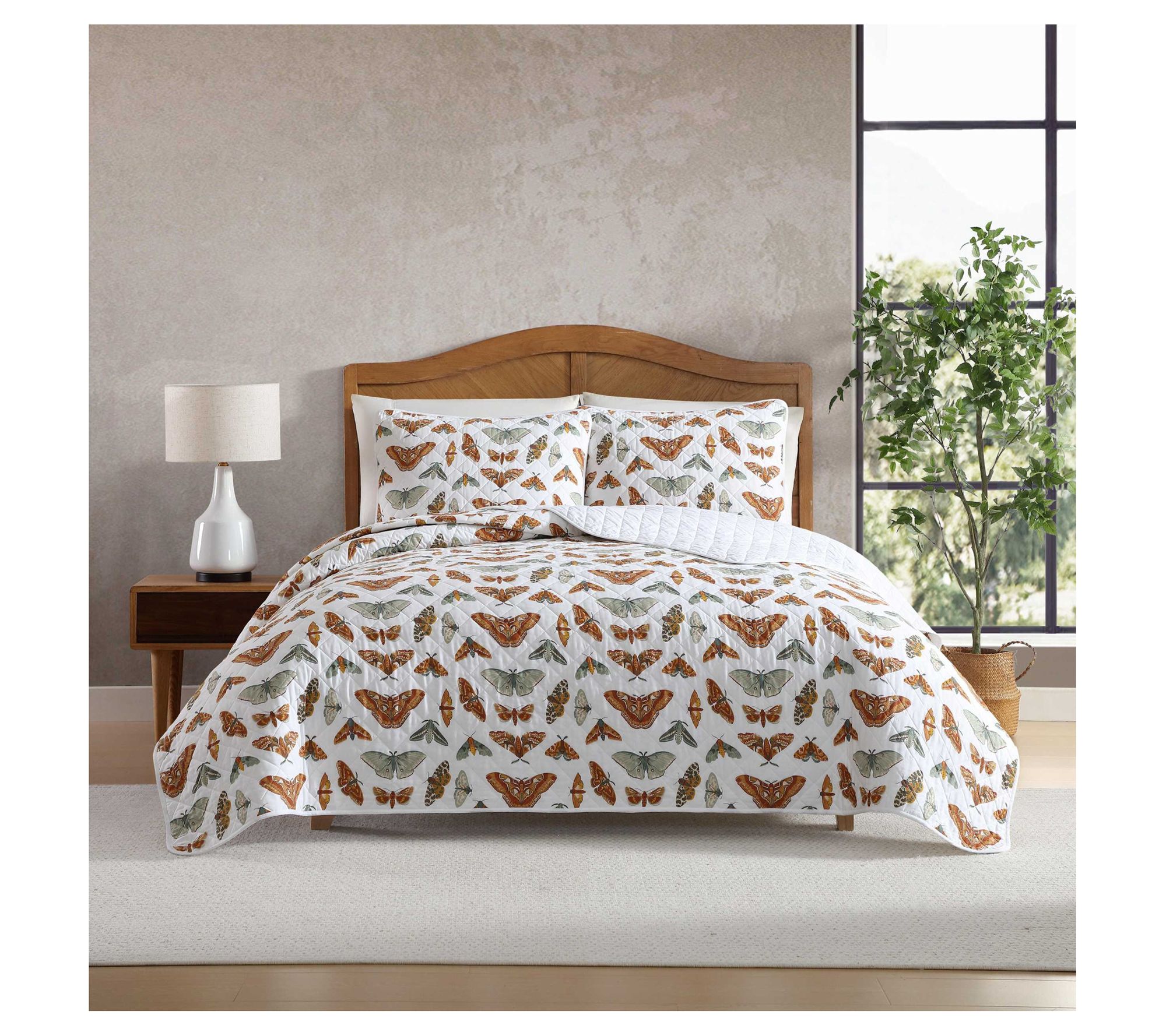 Eddie Bauer Wilford Butterfly Beige Twin QuiltSham Set