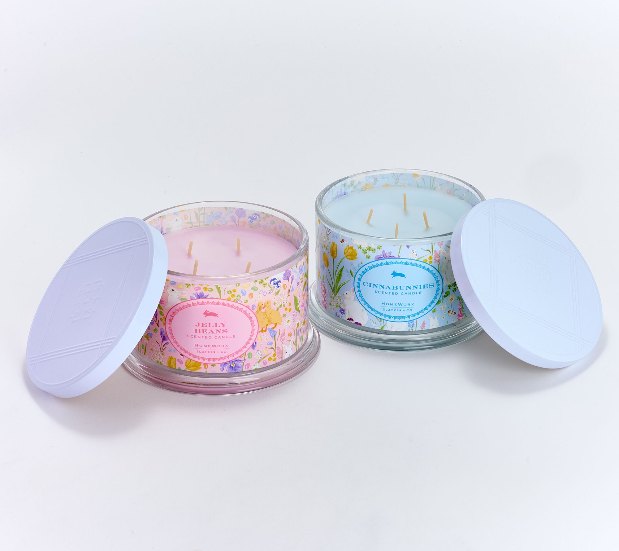 "As Is" HomeWorx by Slatkin & Co. S/2 18oz Easter Candles