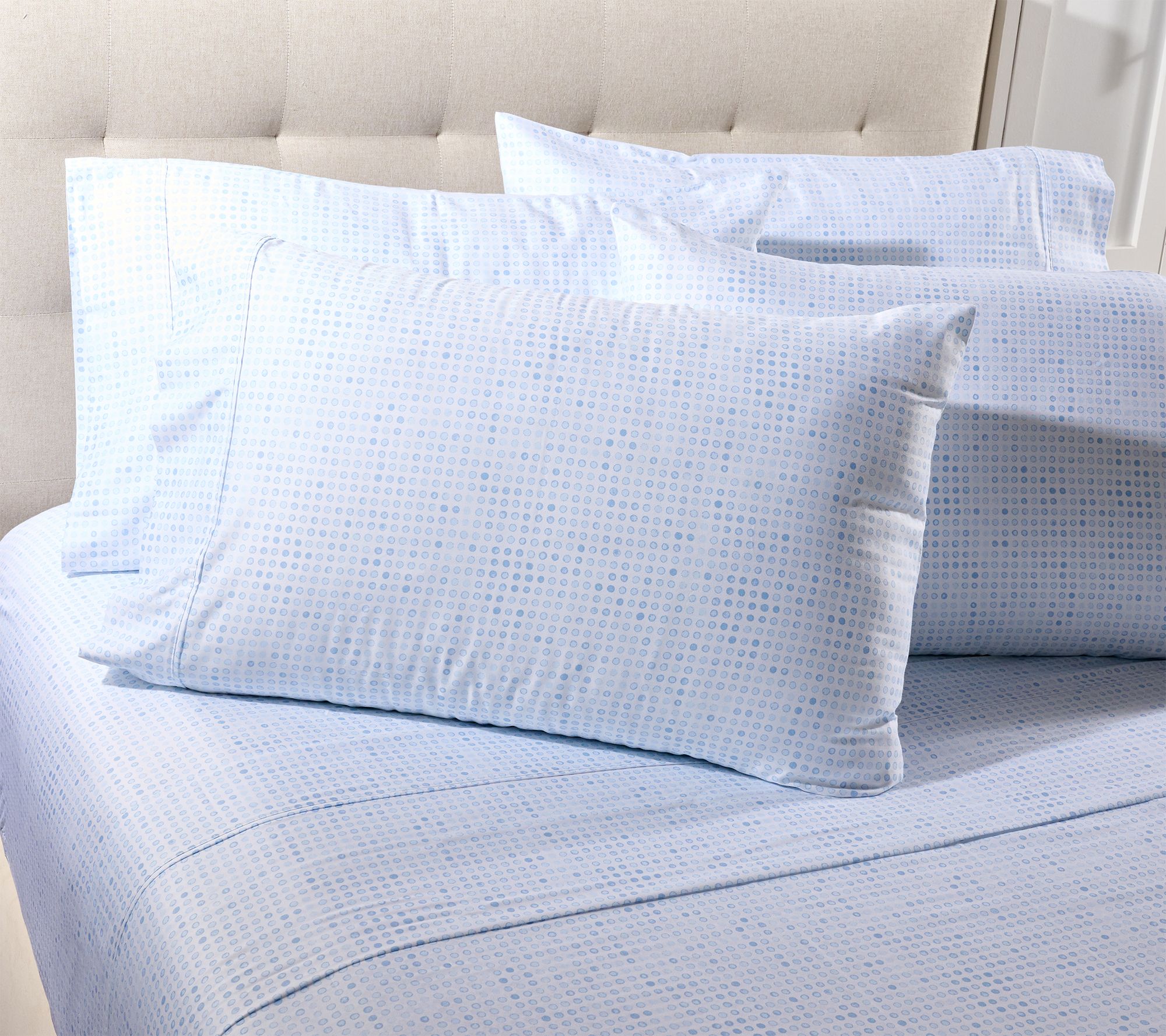 "As Is" Northern Nights 400TC Air Rich Sheet Set with Extra Cases-SKG