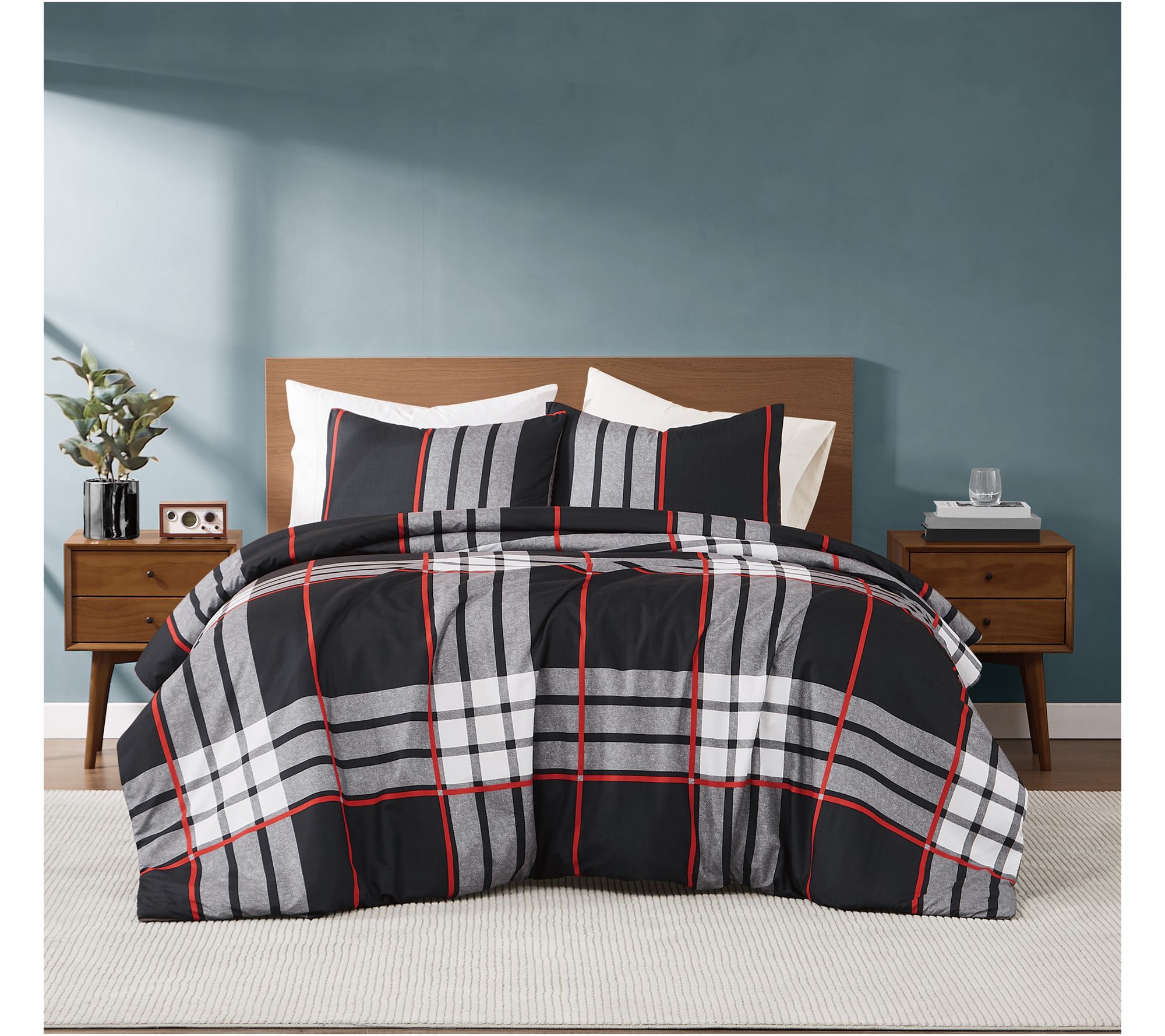 Truly Soft Danbury Plaid 3 Piece Full/Queen Duvet Set