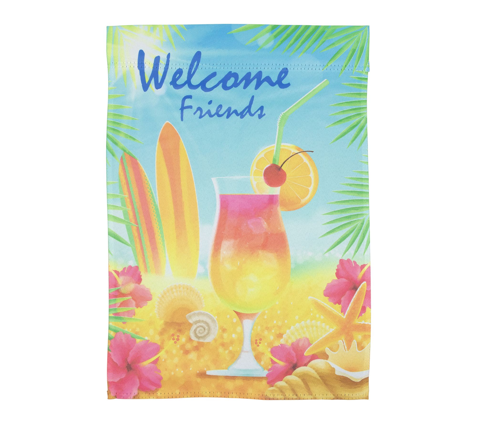 Northlight Tropical Welcome Friends Outdoor House Flag