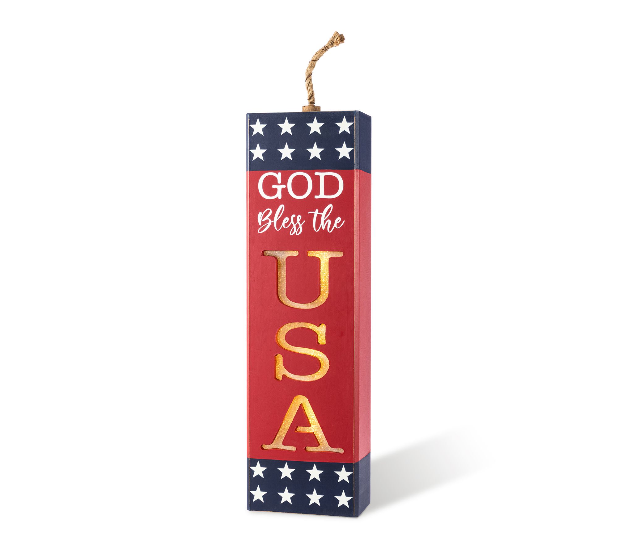  Glitzhome 24.75"H Patriotic Americana Firecracker Porch Decor