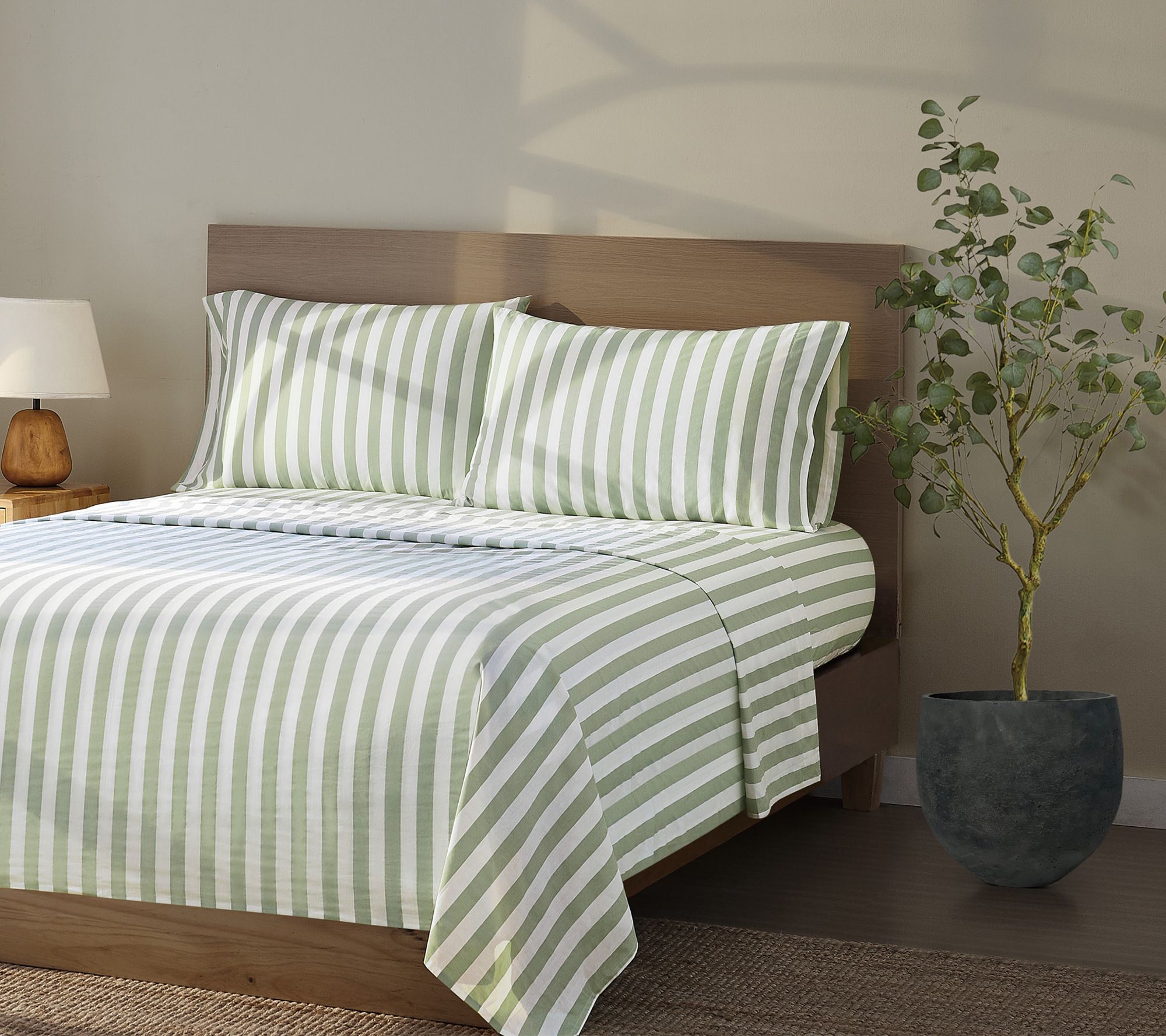 Brooklyn Loom Levi Stripe Twin 3 Piece Sheet Se t