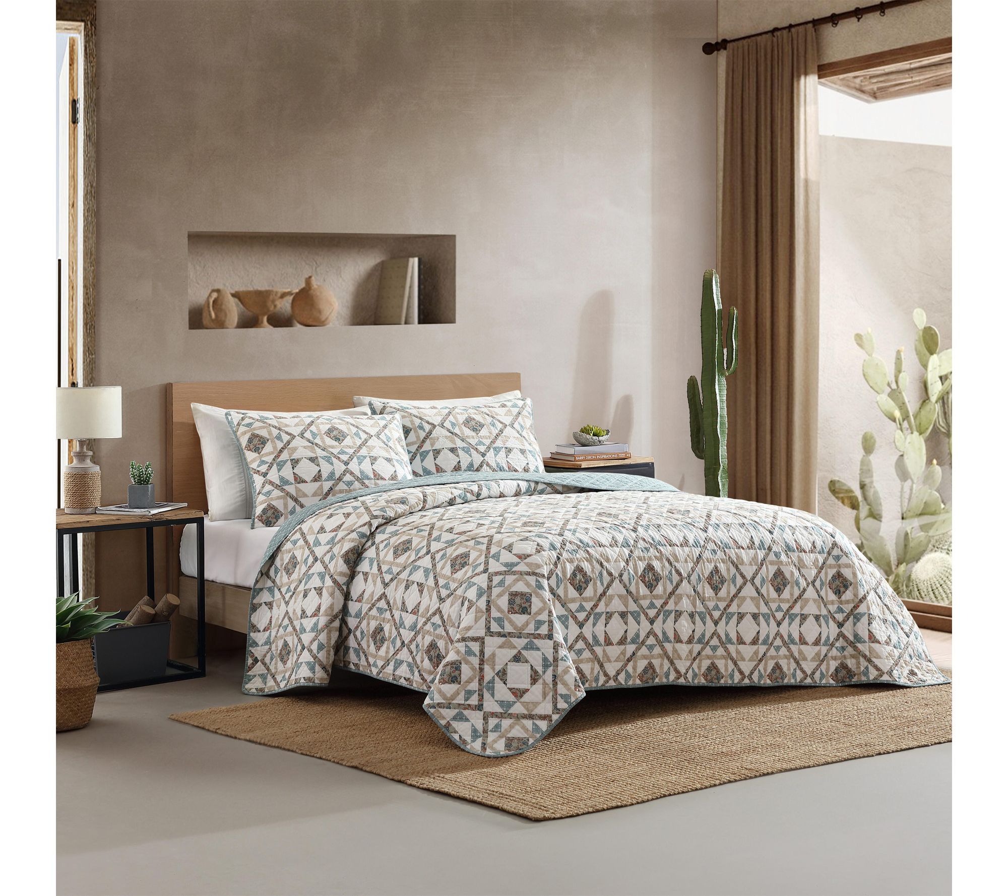 Wrangler Annie Green Cotton Twin Quilt Set