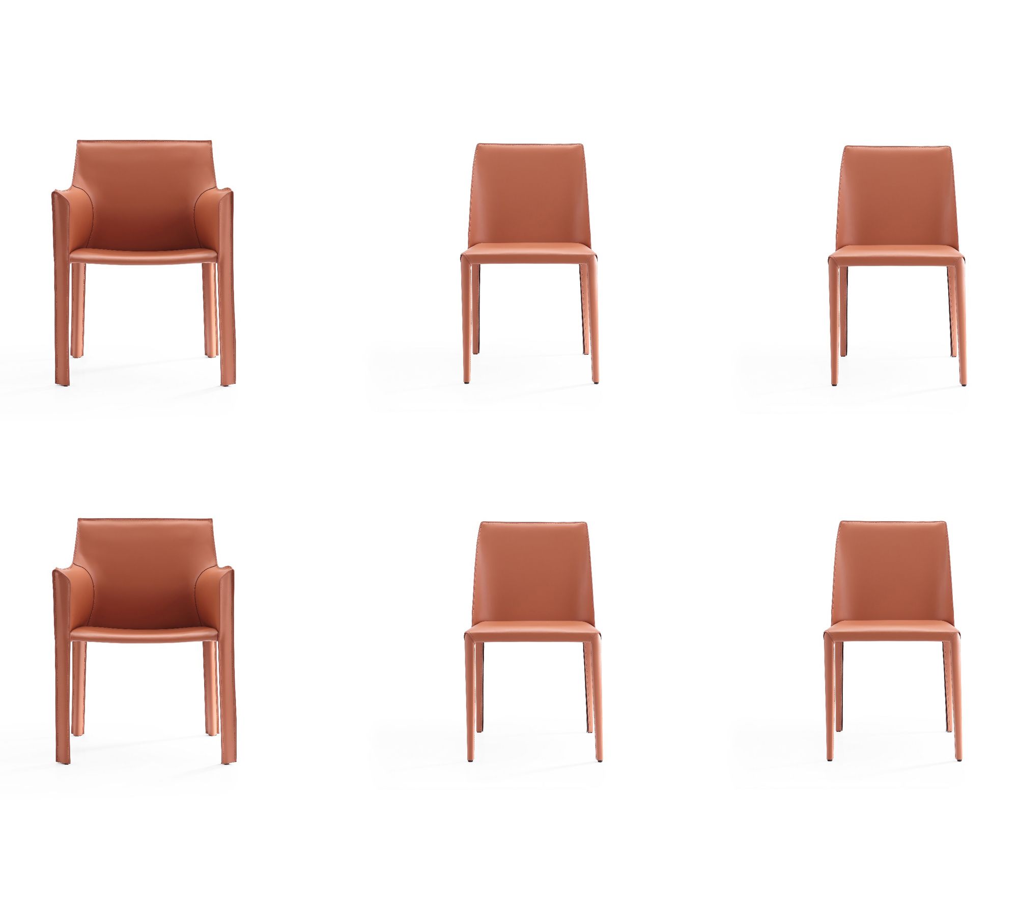Manhattan Comfort Paris 6-Piece Dining Chair Set