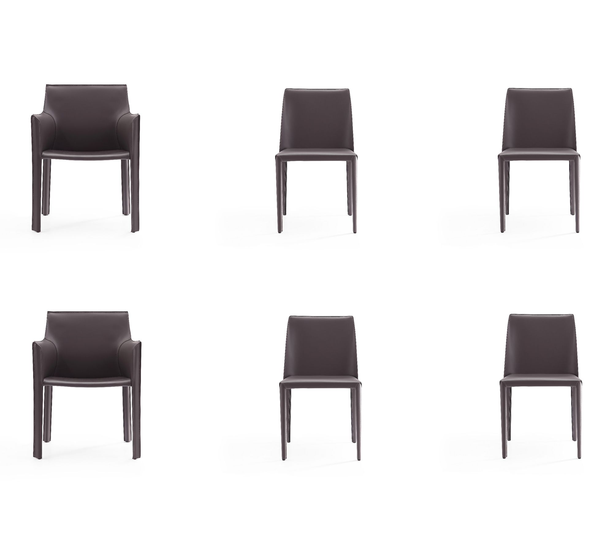 Manhattan Comfort Paris 6-Piece Dining Chair Set