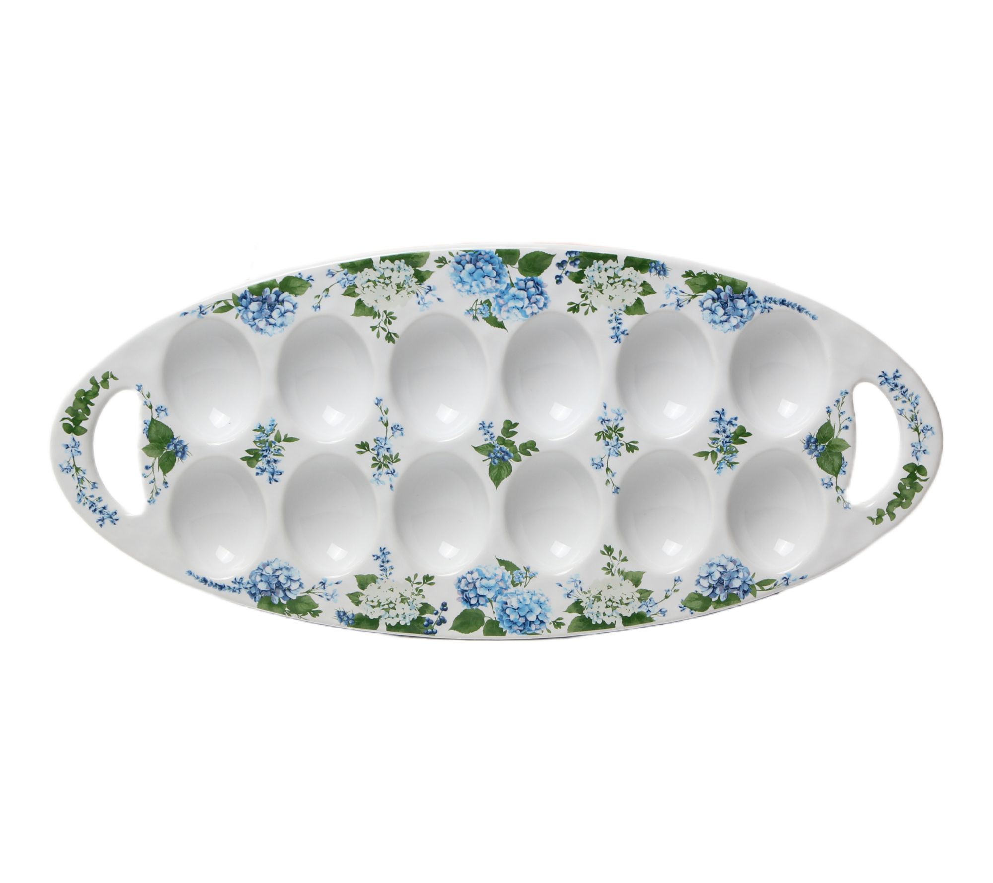 "As Is" Temp-tations 12-Count Egg Serving Tray with Handles