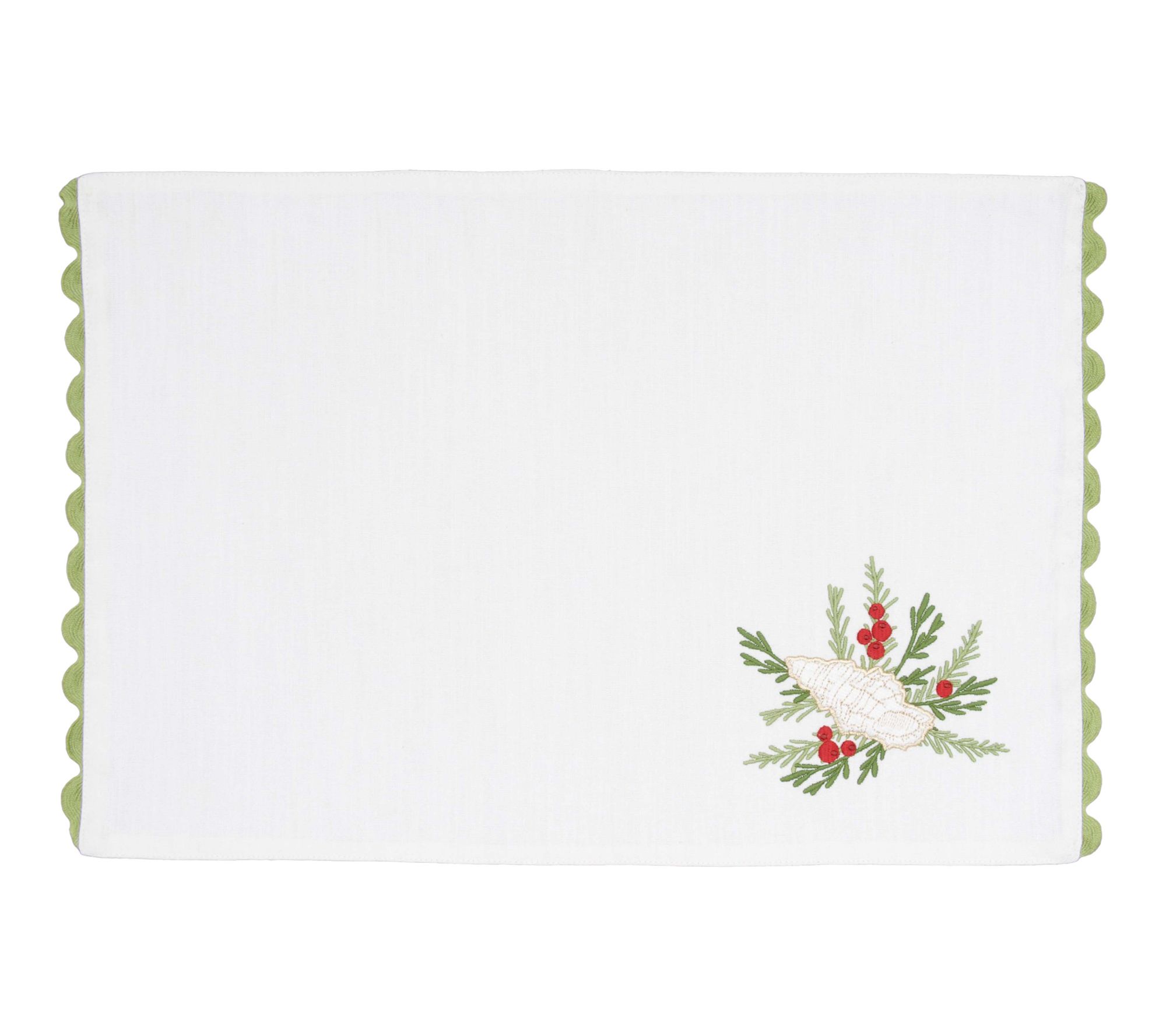 Coastal Tidings Christmas Set of 6 Placemats  by Valerie