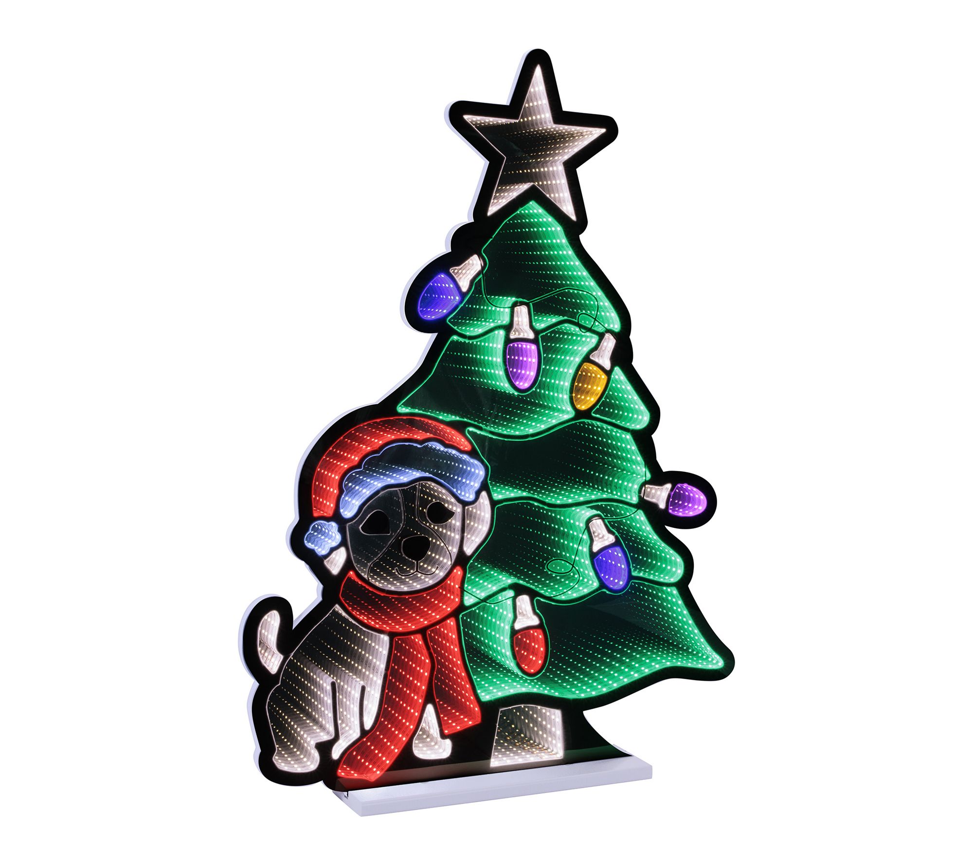 Melrose Puppy with Christmas Tree Ekkolight 35"H