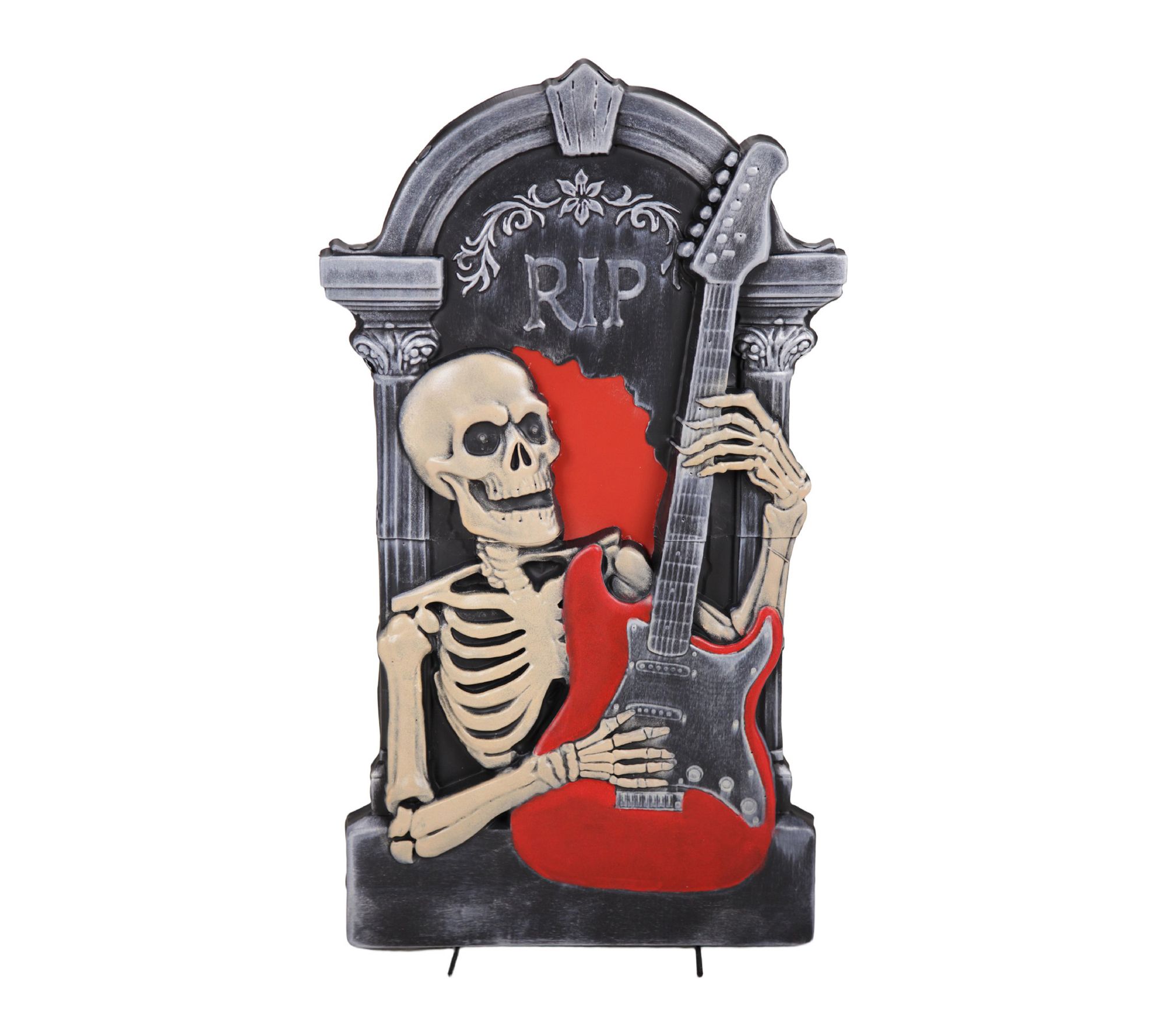 Haunted Hill Farm 3-Ft Tombstone Skeleton w/ Guitar