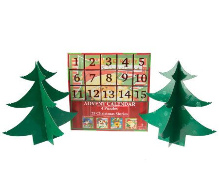 Advent Calendar w/4 Puzzles and 25 Christmas Ornaments with Stories - QVC .com