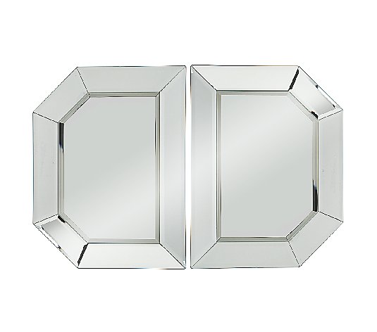 2-Piece Beveled Glass Mirror Sections by Valerie