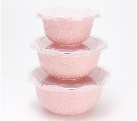 Temp-tations All a Flutter 3-Piece Nesting Bowls with Lids