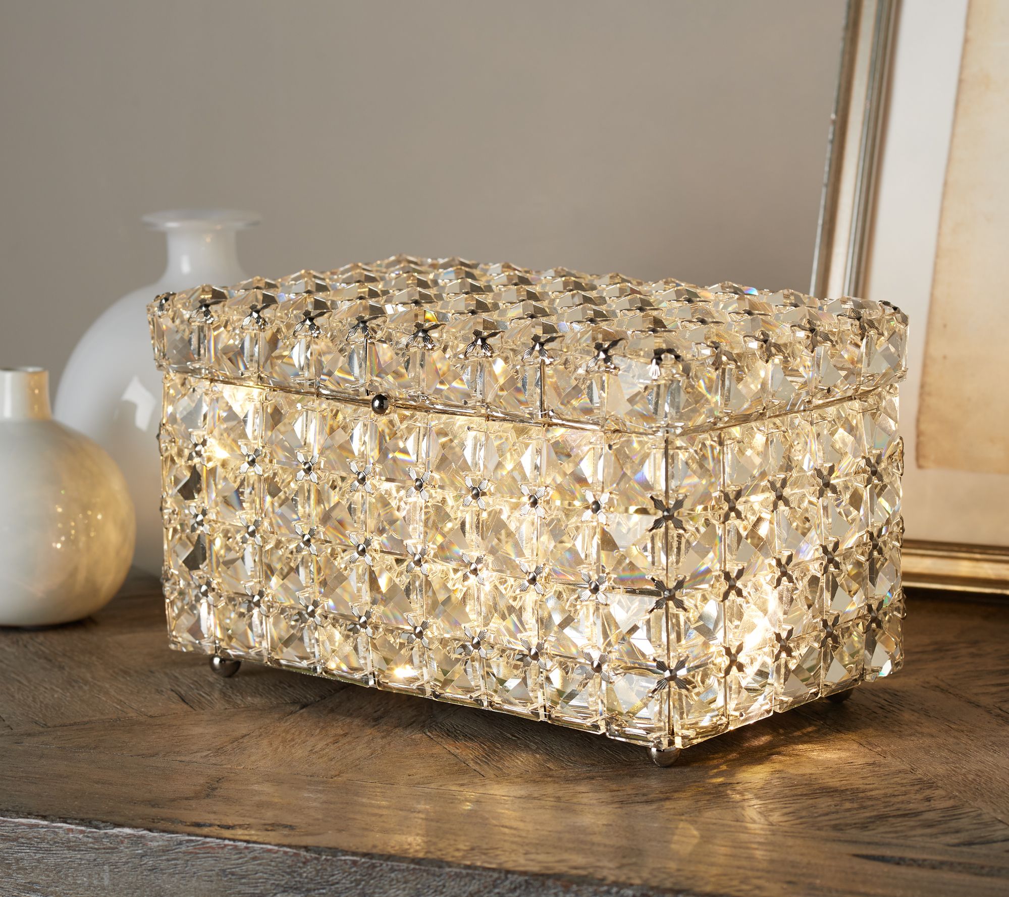 "As Is" Illuminated Faceted Gem Keepsake Box by Valerie