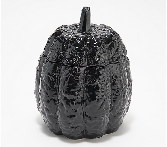 HomeWorx by Harry Slatkin Embossed Black Pumpkin