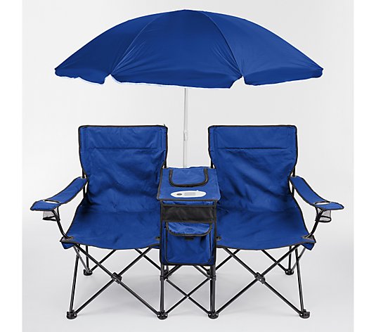 AAA Innovations Double Chair with Cooler, Speakers & Umbrella