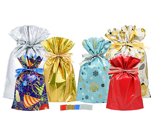 Giftmate 12-Piece Scallop Gift Bags with Gift Tags