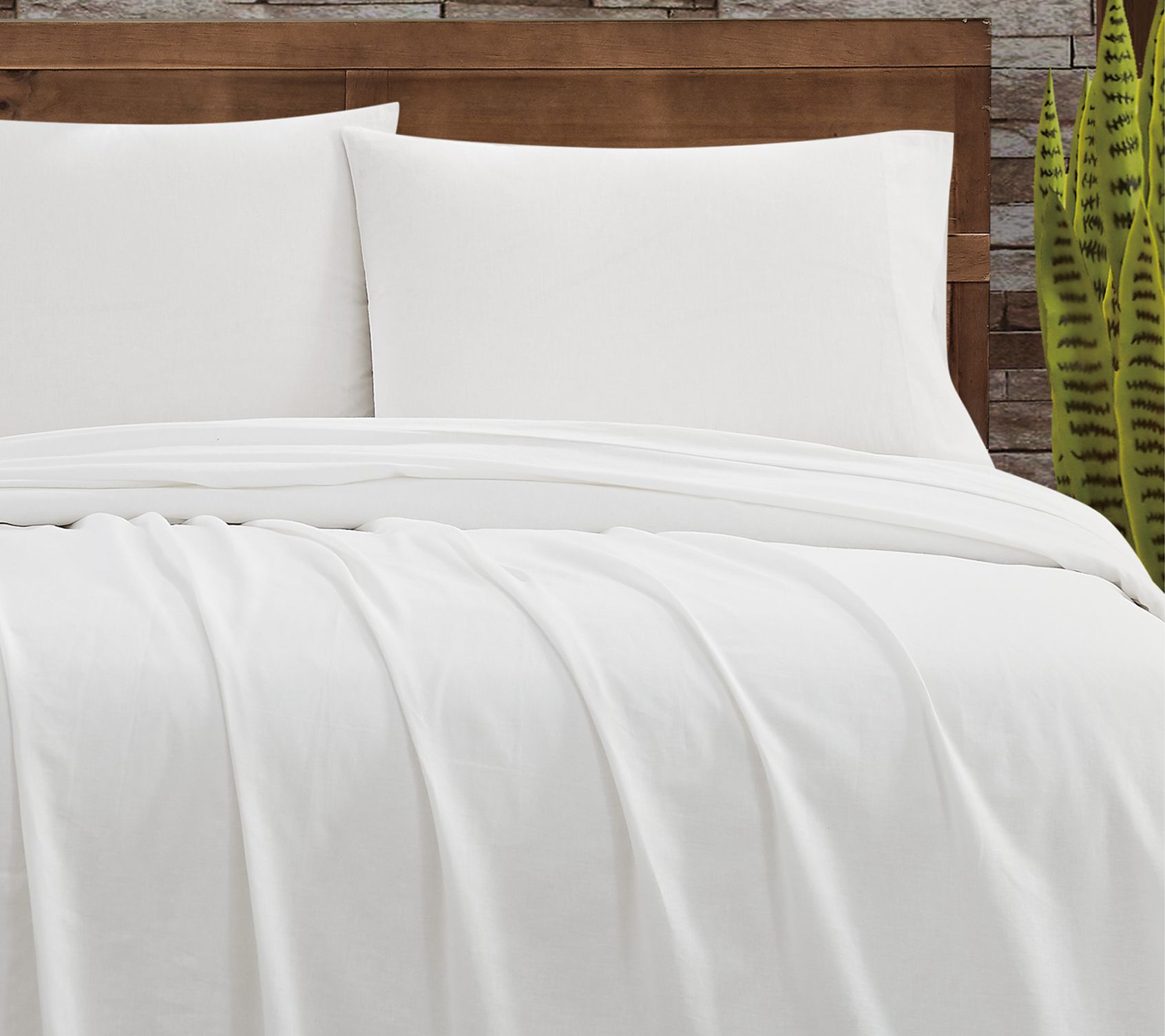 FRYE Cotton Linen Blend Queen Sheet Set - QVC.com