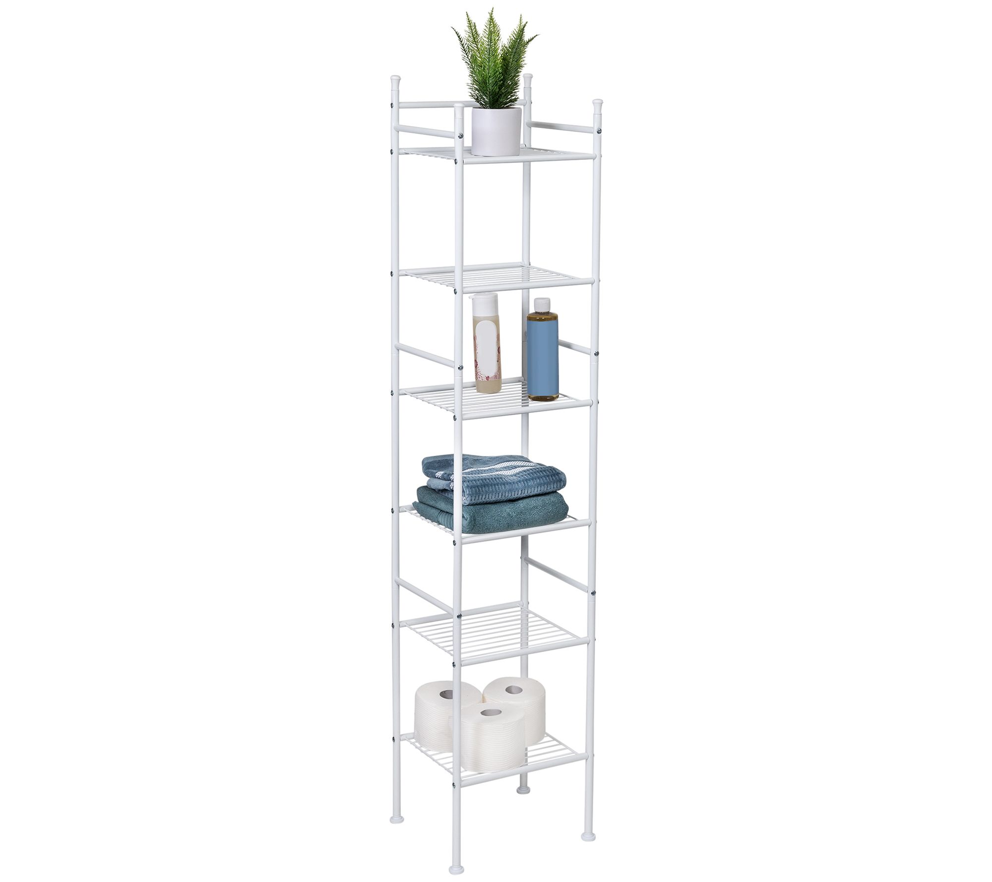 HoneyCanDo 6Tier Bathroom Storage Shelving U nit