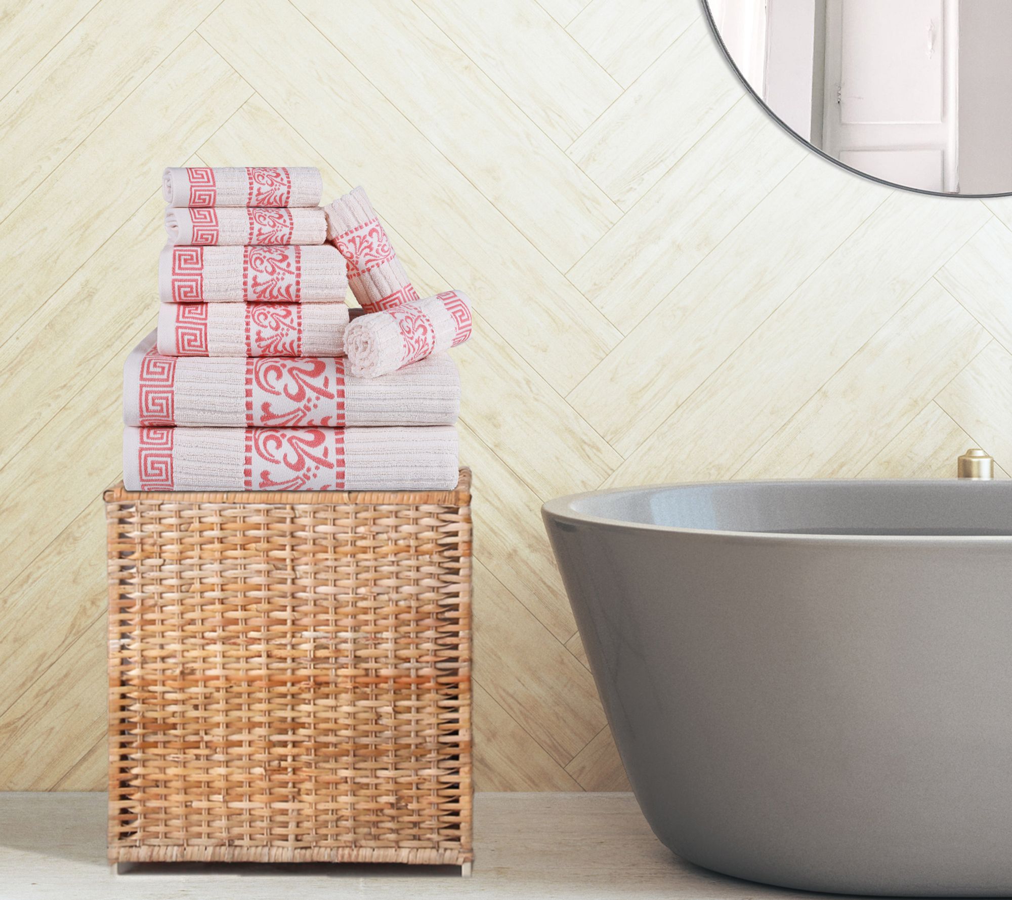 Superior Cotton 8-Piece Absorbent Decorative Towel Set