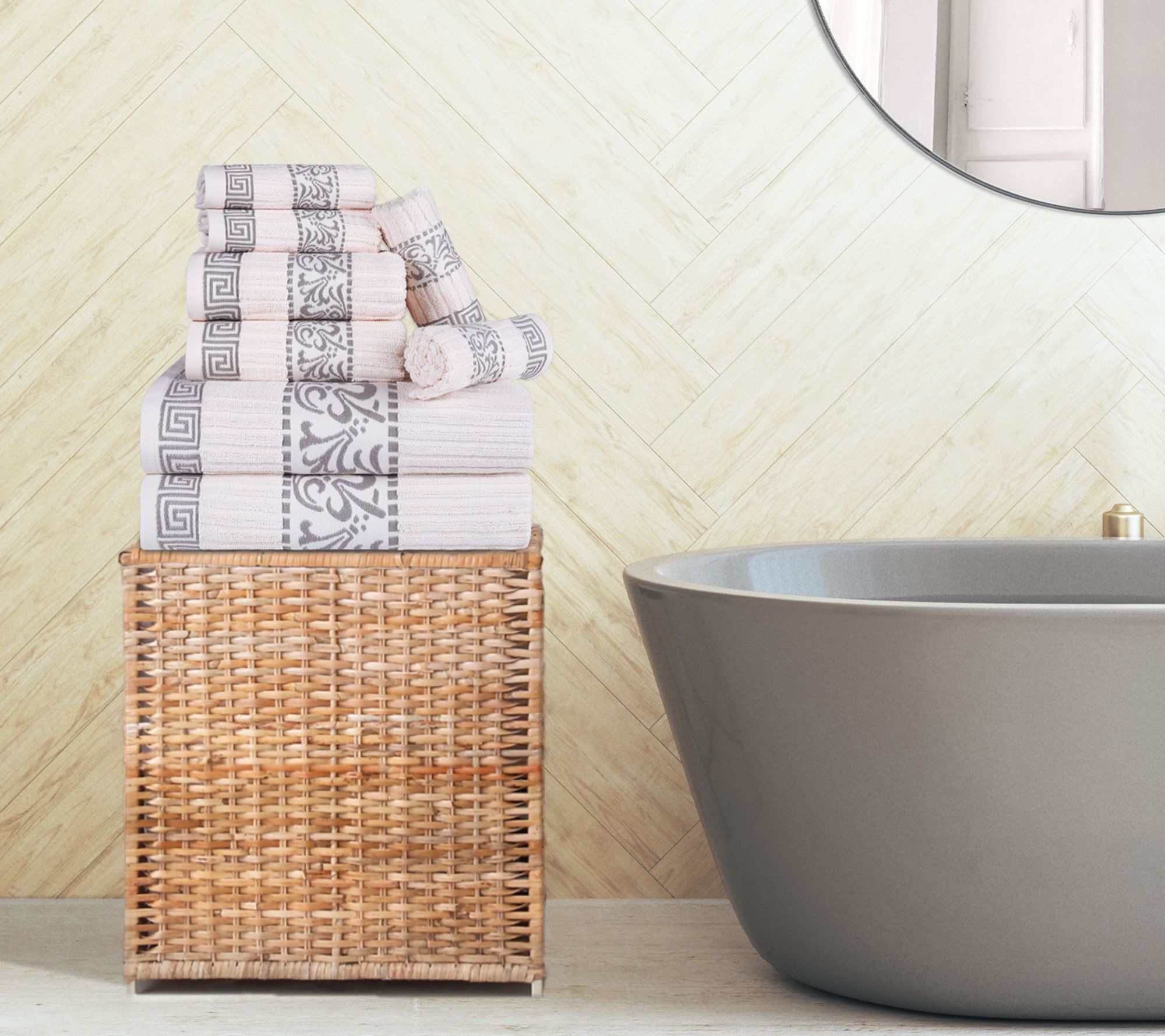 Superior Cotton 8-Piece Absorbent Decorative Towel Set