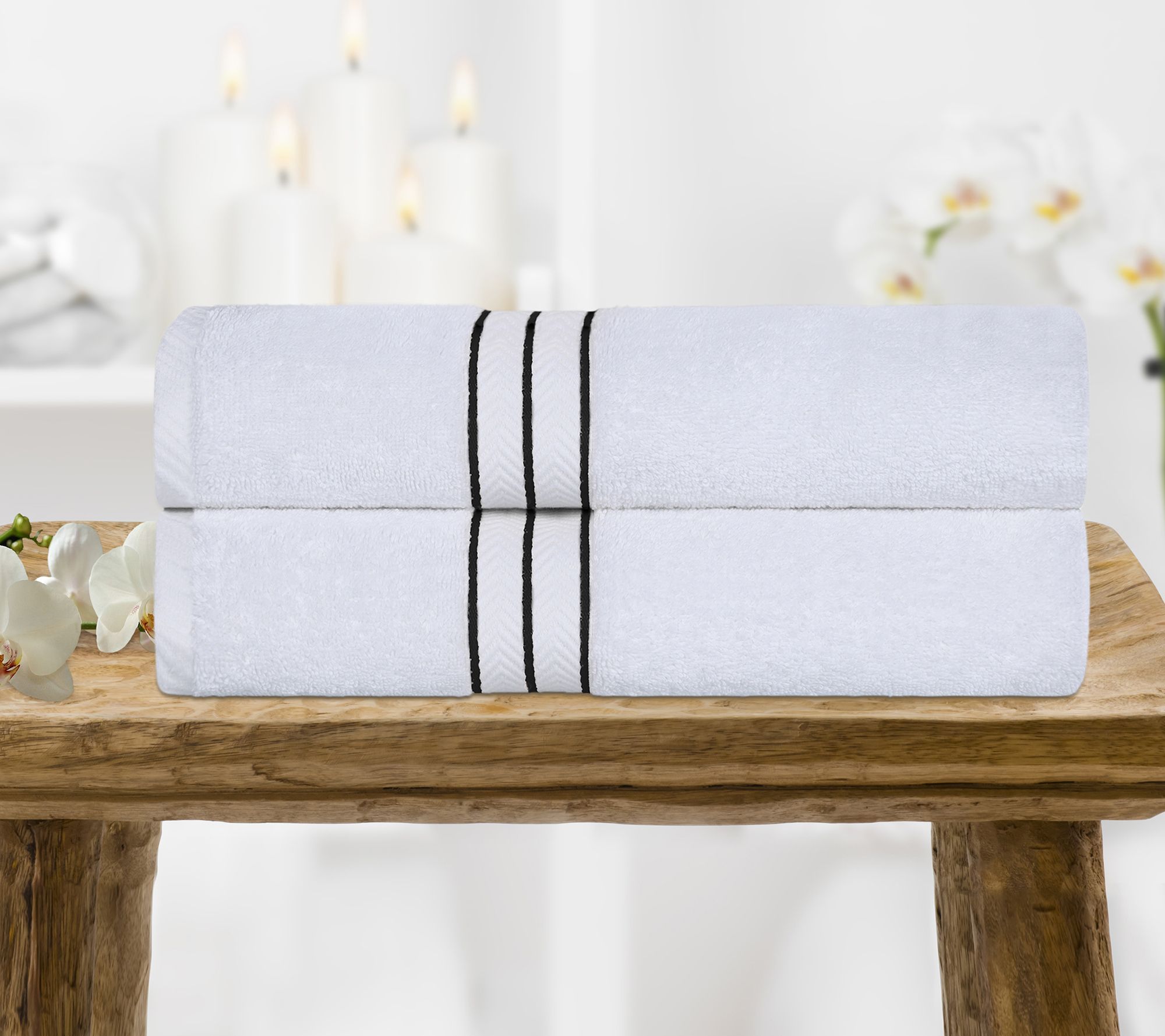 Superior Long-Staple Cotton 2 Piece Quick Dry Bath Towel Set