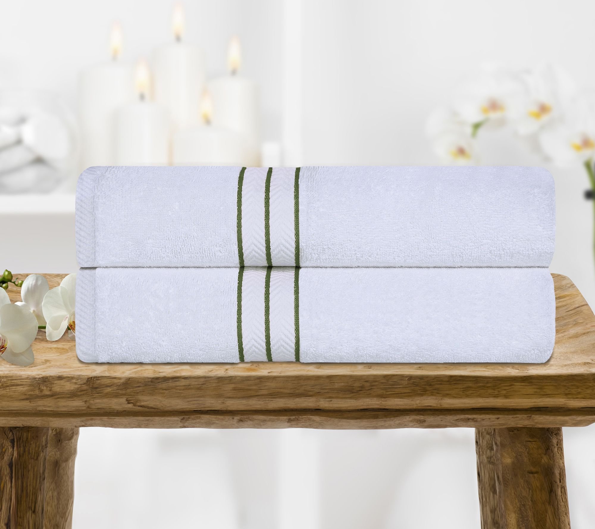 Superior Long-Staple Cotton 2 Piece Quick Dry Bath Towel Set