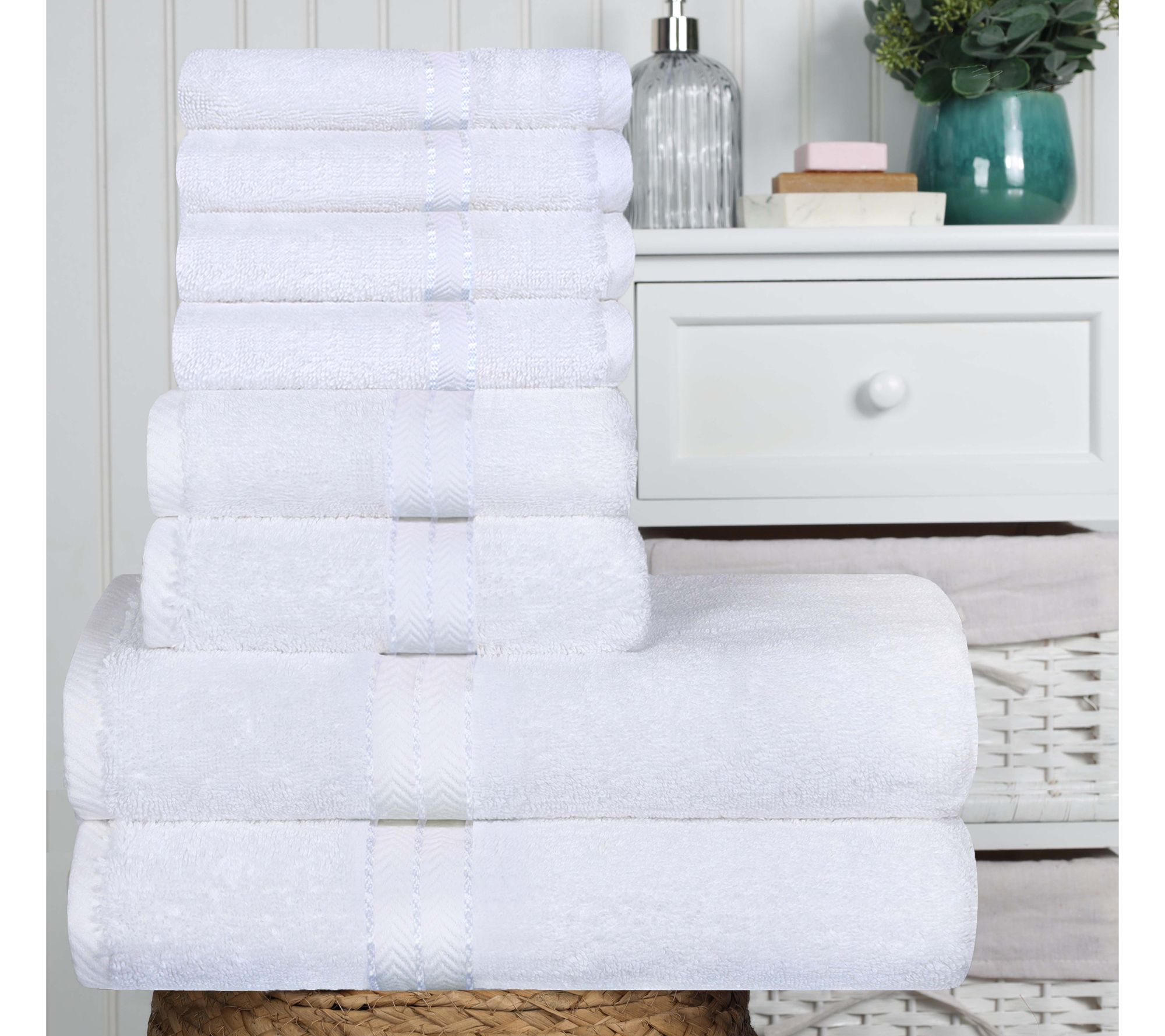 Superior Long-Staple Cotton 2 Piece Quick Dry Bath Towel Set