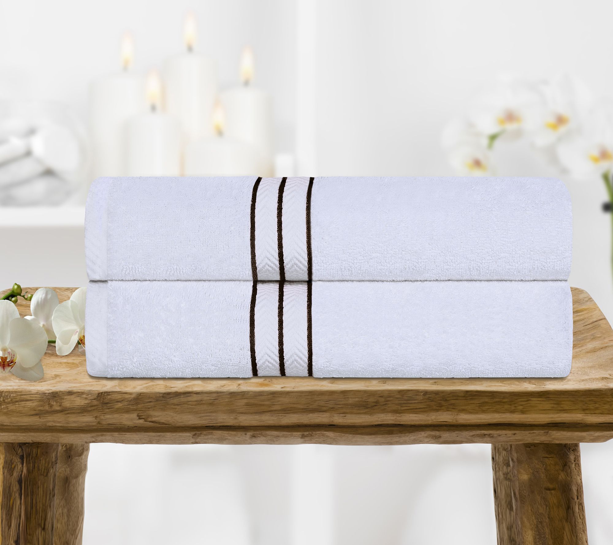 Superior Long-Staple Cotton 2 Piece Quick Dry Bath Towel Set