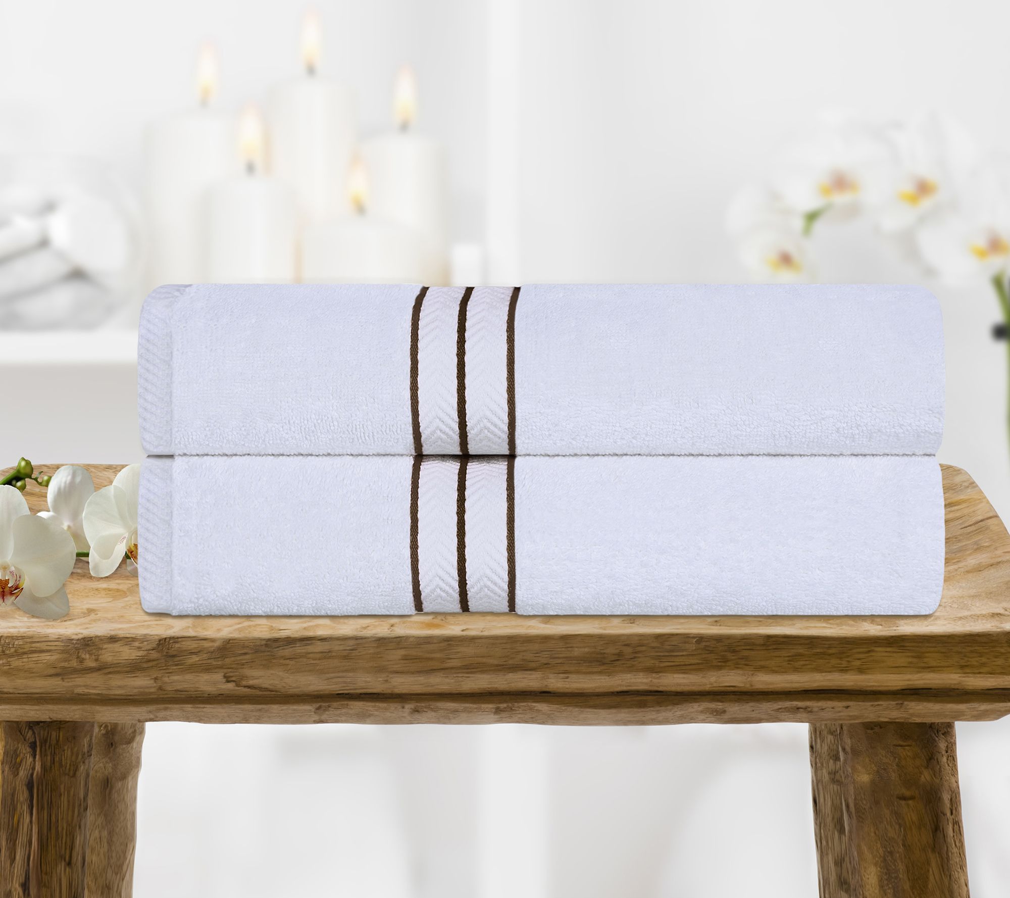 Superior Long-Staple Cotton 2 Piece Quick Dry Bath Towel Set