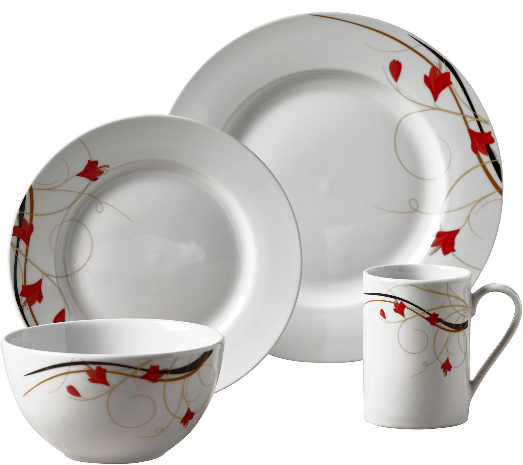 Tabletops Gallery 12pc White Farmhouse Dinnerware Set - 12 Piece