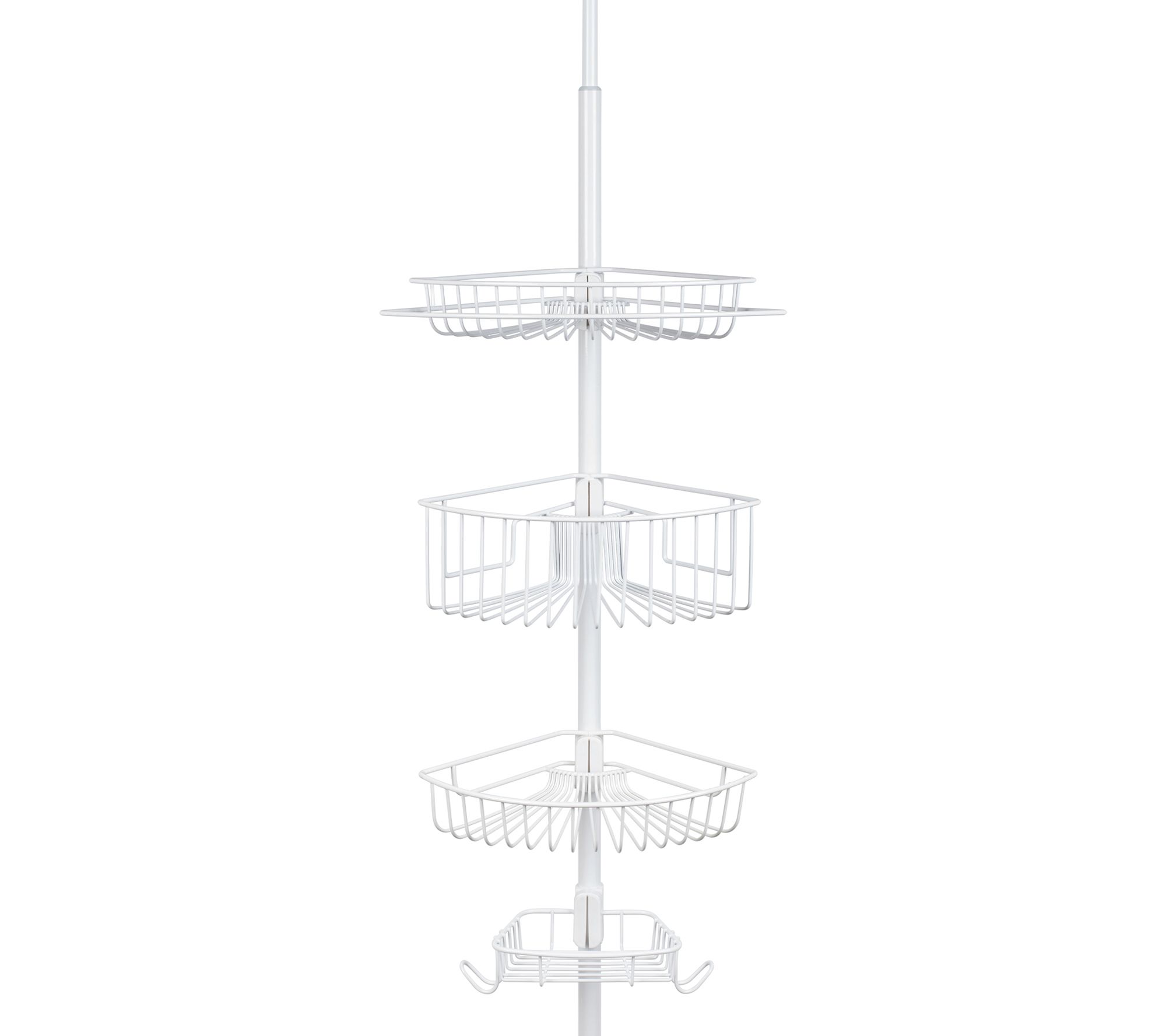 Lakeview Four-Shelf Tension Pole Caddy in White 